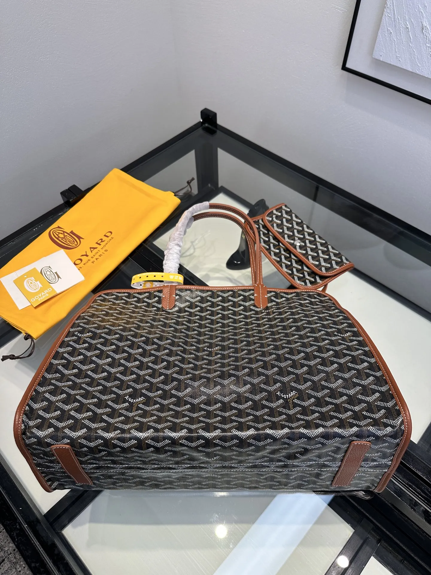 Goyard 棕色 皮革 收纳包 旅行收纳款