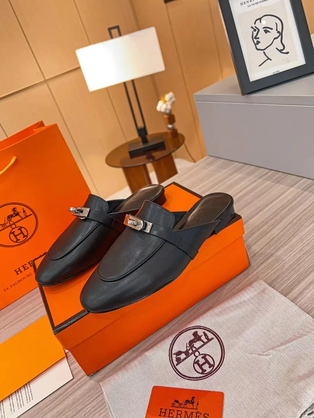 Hermès 小牛皮 拖鞋 凉鞋