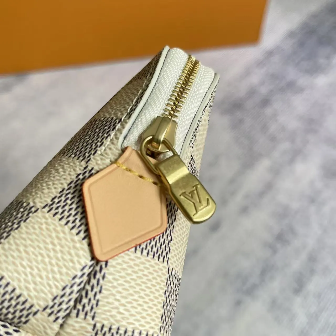 Gold Cosmetic Pouch Canvas