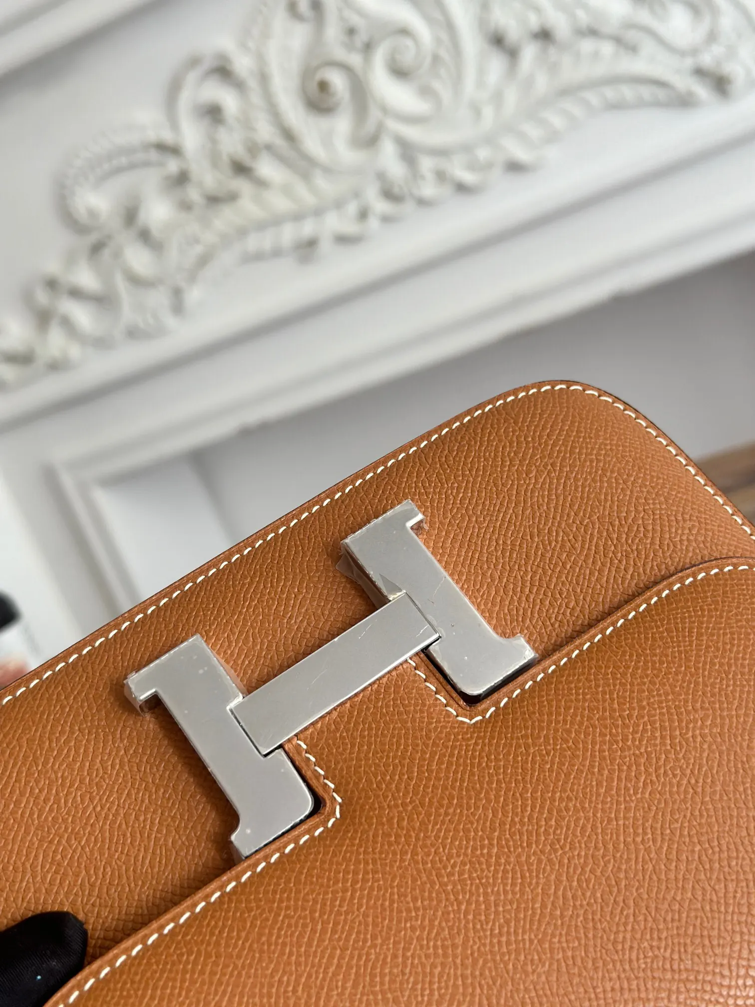 Hermès Constance 金棕 Epsom掌纹牛皮 斜挎包 19cm