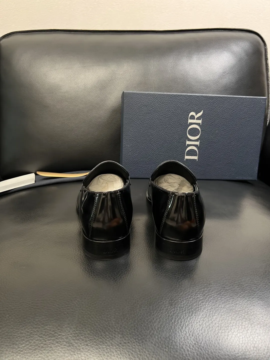 Dior 棕灰牛皮乐福鞋 复古通勤款