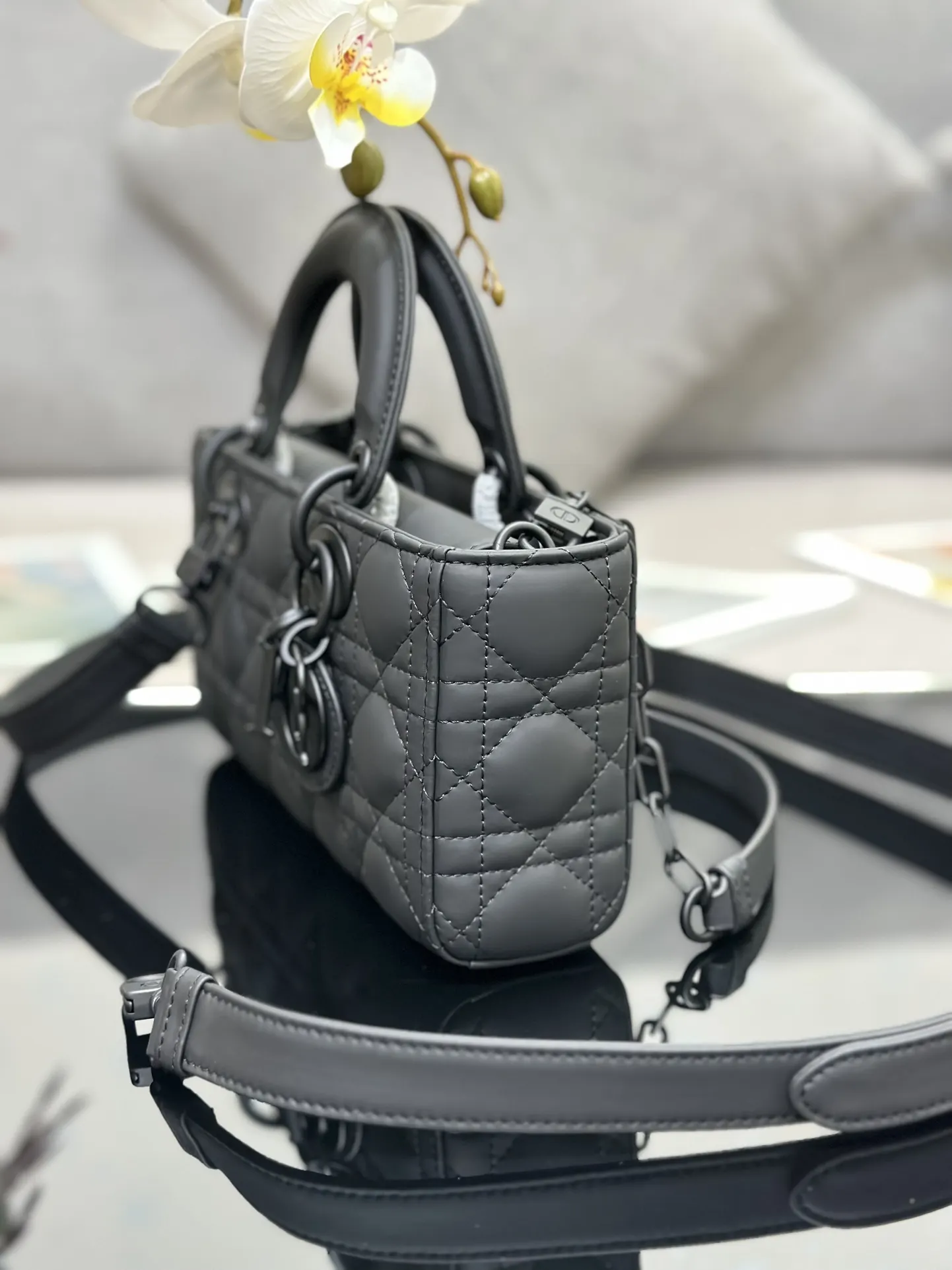 Dior Black Chain Bag Leather