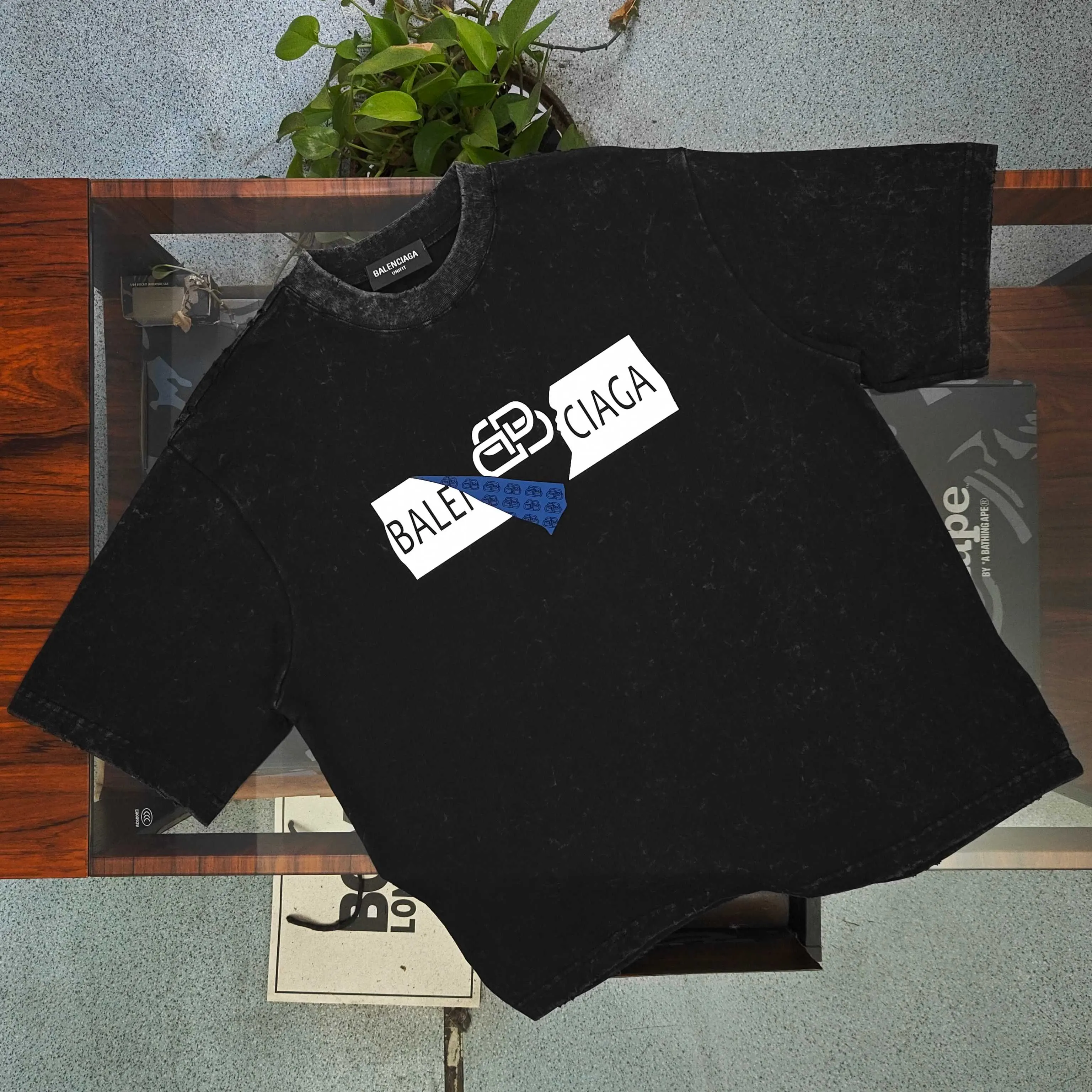 Balenciaga Black Logo Short Sleeve T-Shirt Loose