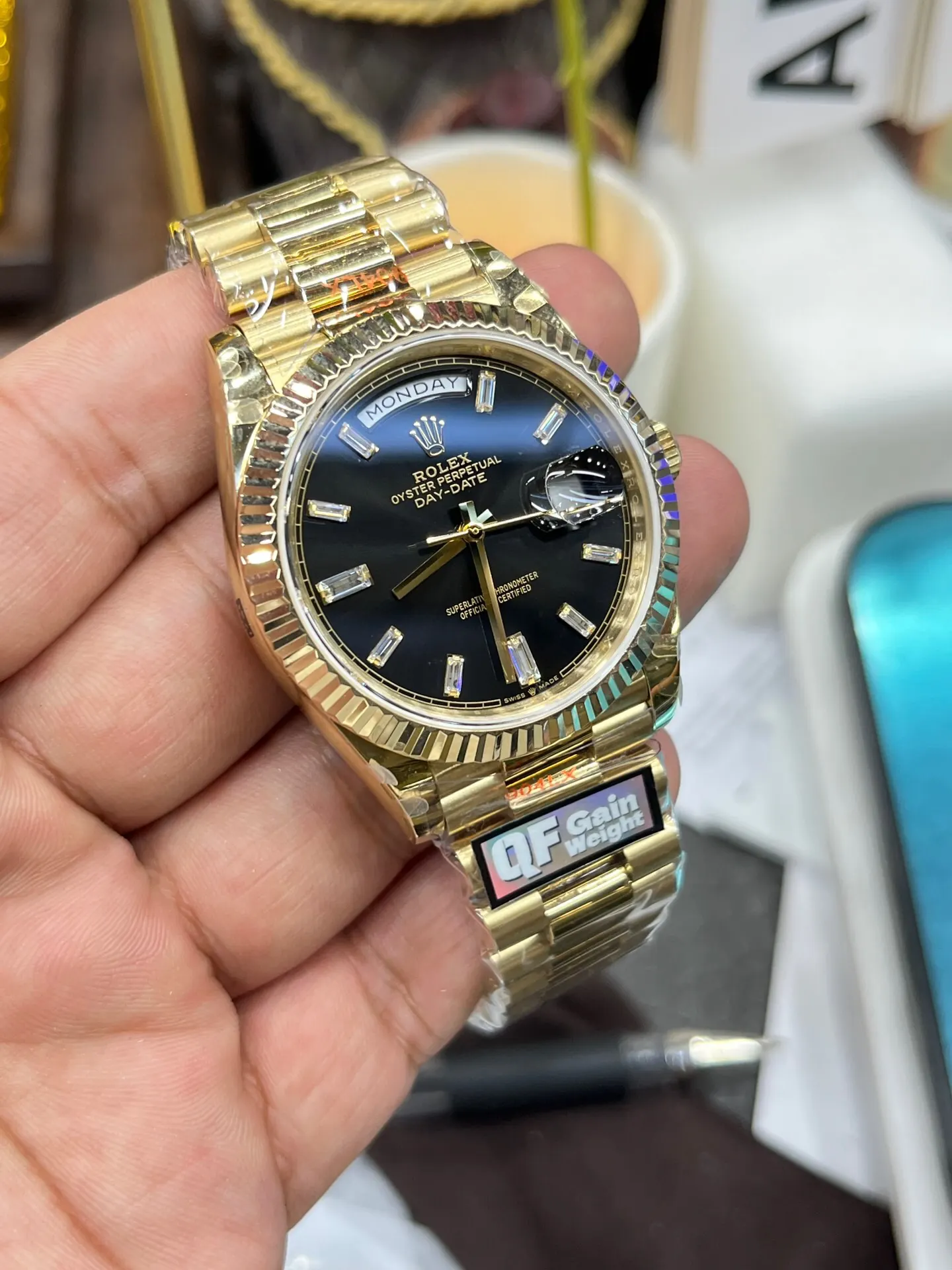Rolex QF劳力士黑冰糖 重 4克 手錶 經典腕表款