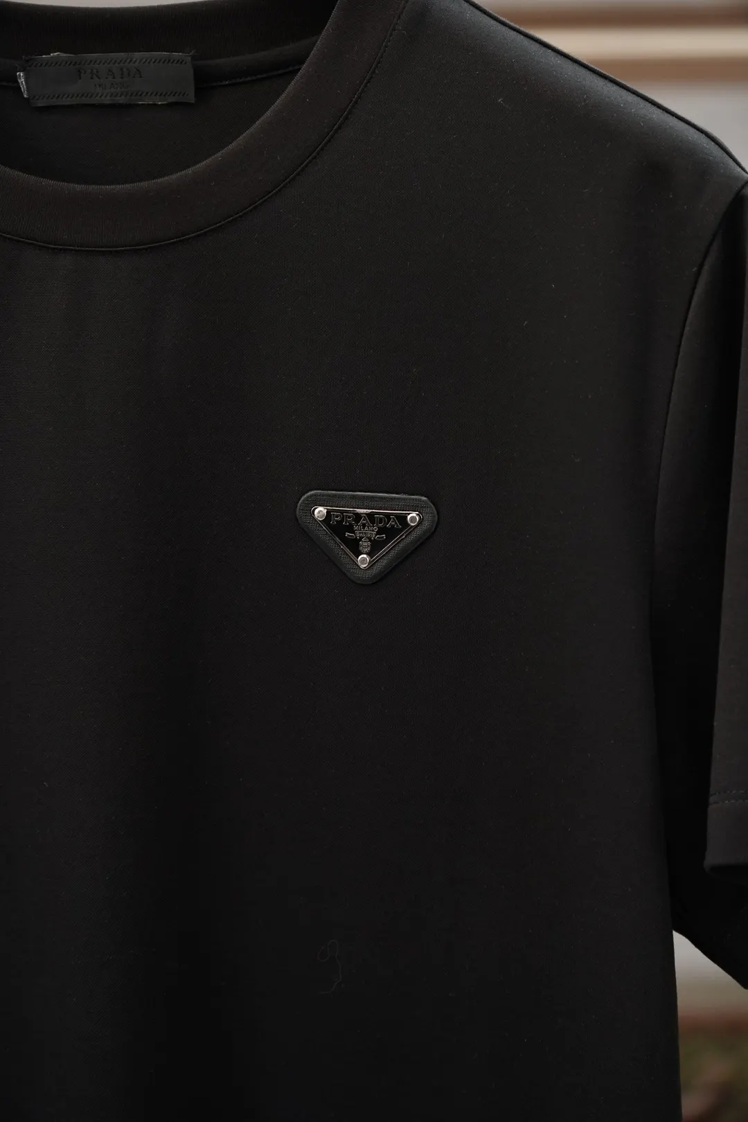 PRADA 印花 Logo 短袖T恤 休闲百搭款