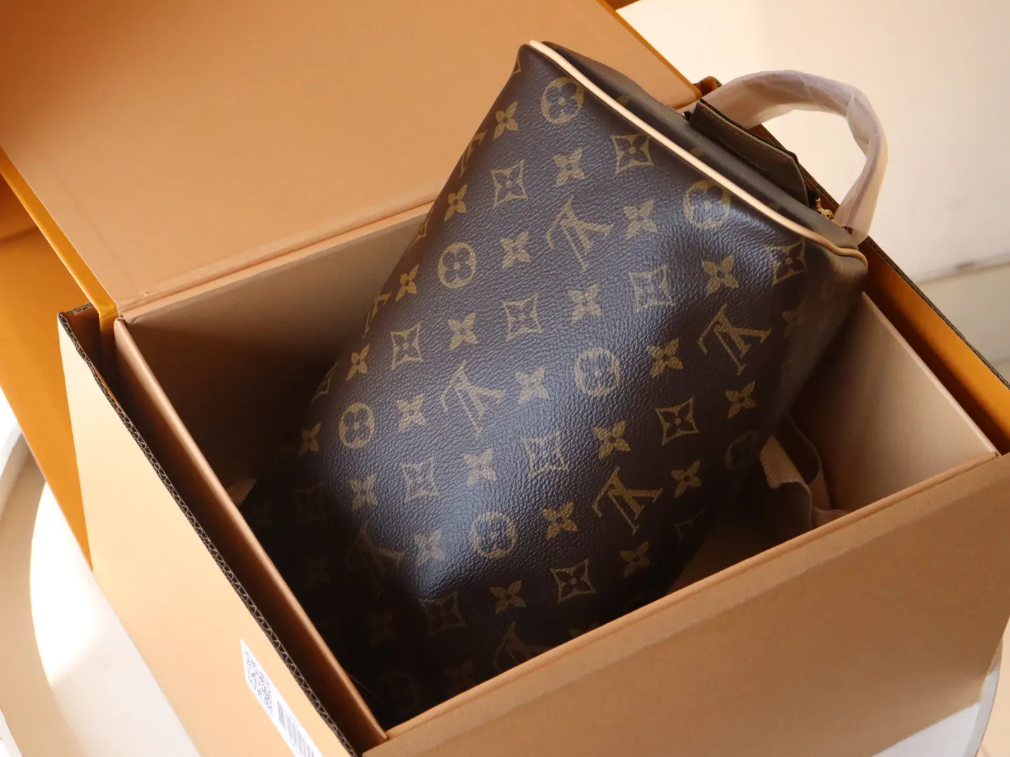 Monogram Cosmetic Pouch Leather