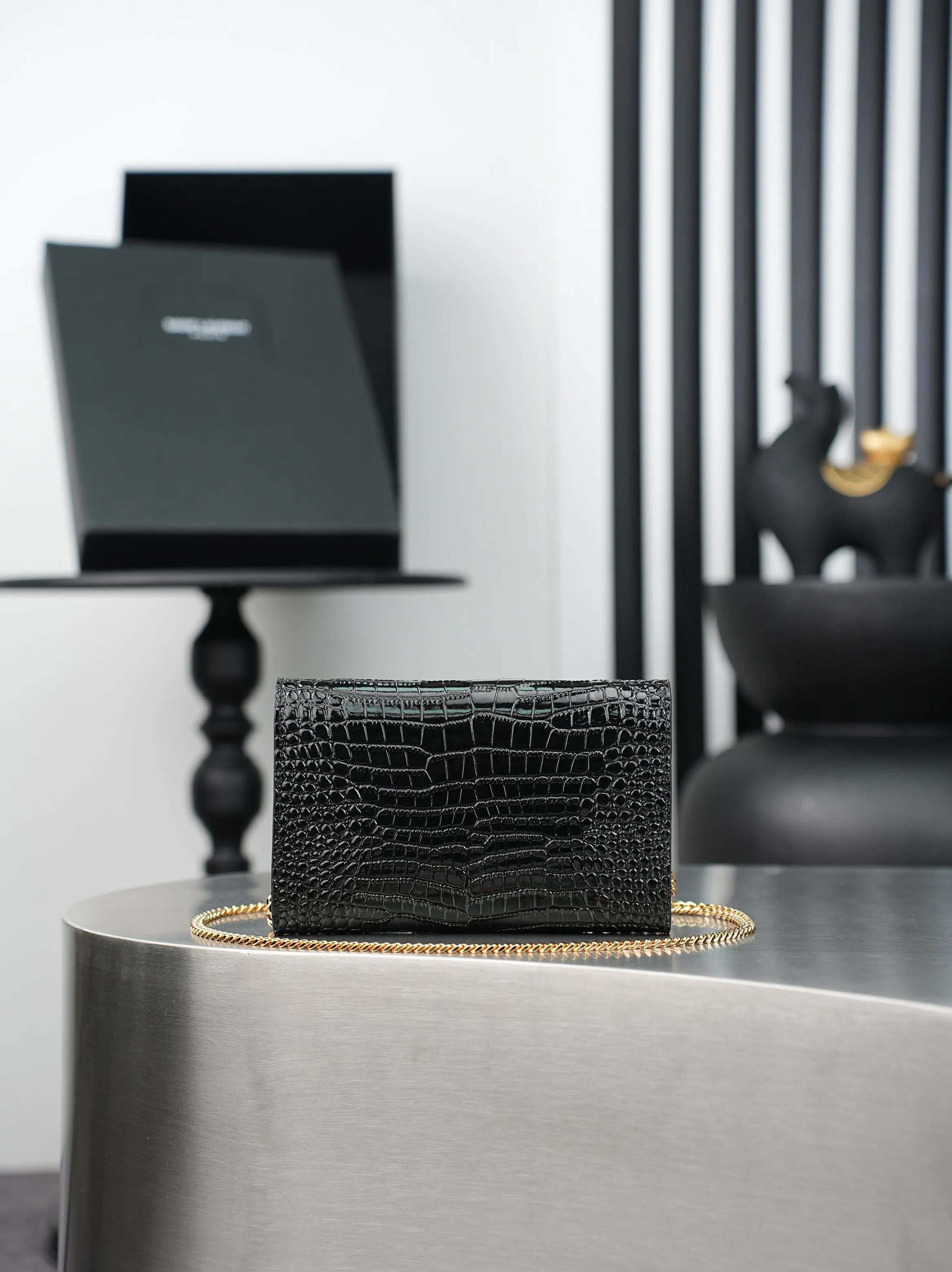 Black Chain Bag Leather