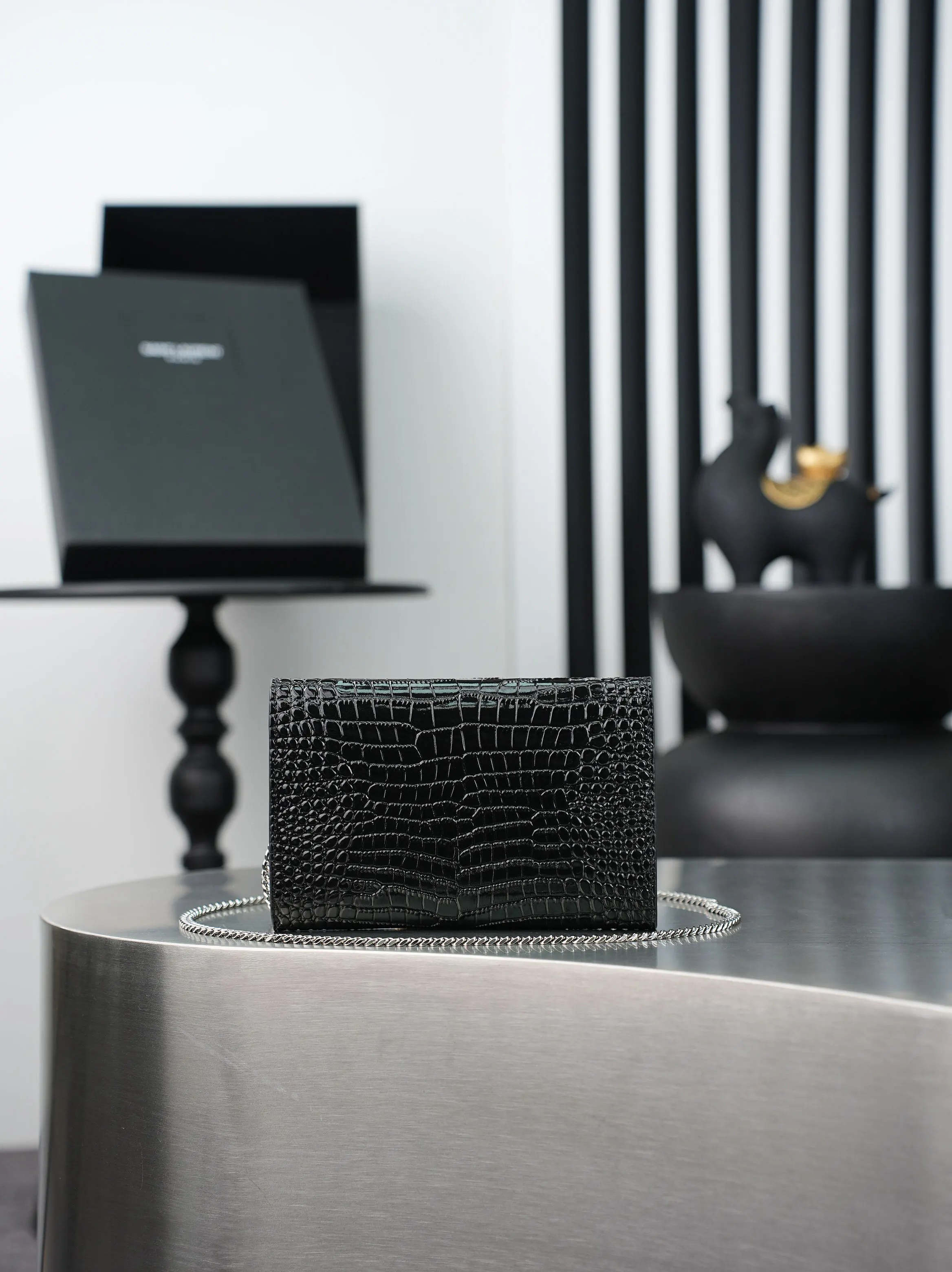 Black Chain Bag Leather
