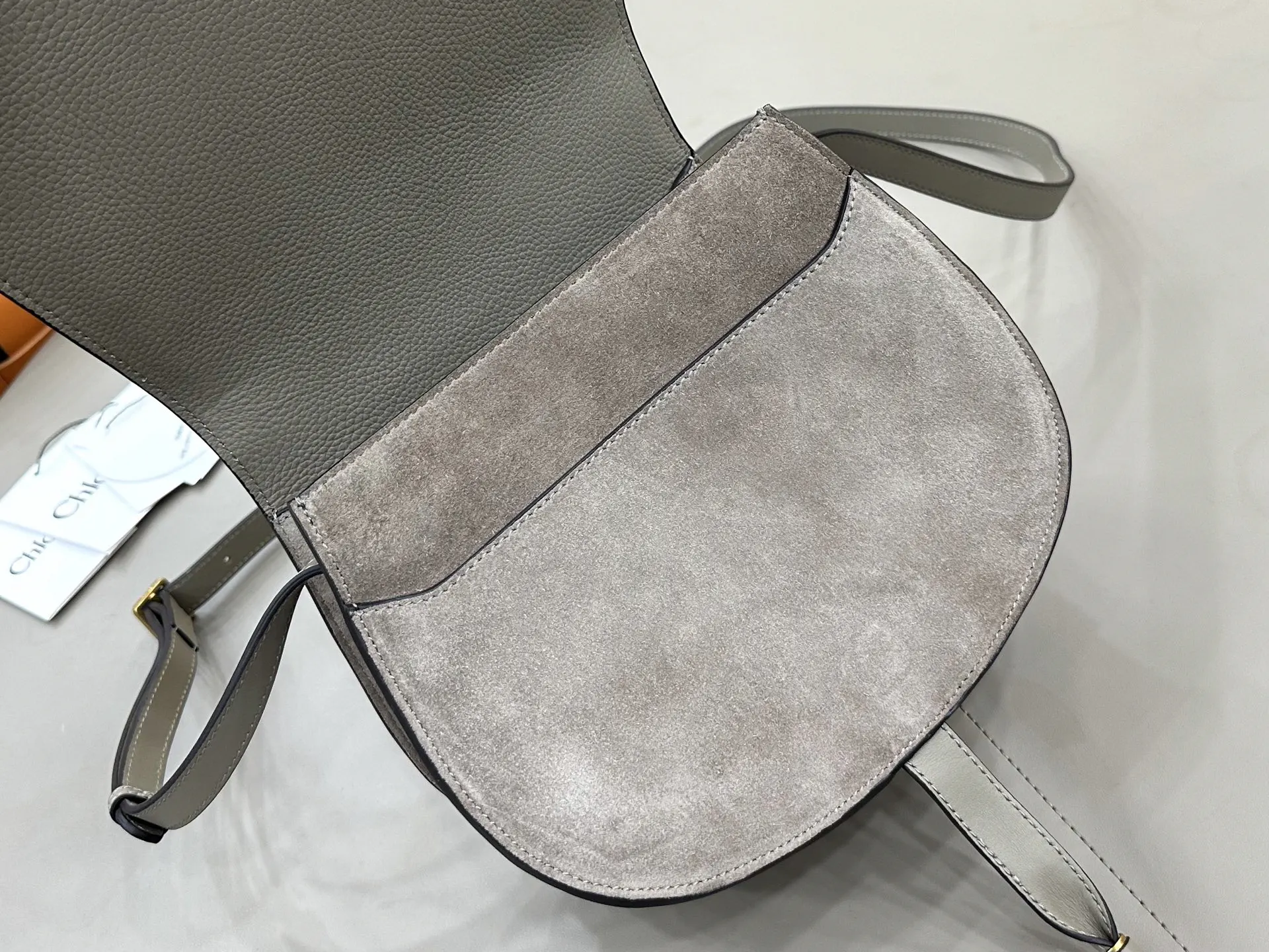小牛皮 Chloe Marcie马鞍包 Marc 斜背包 輕便斜挎款