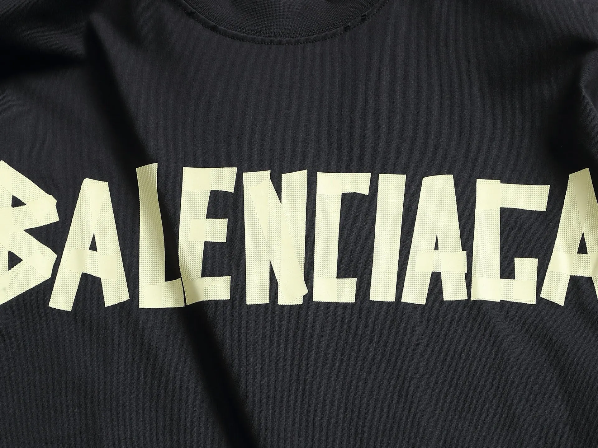 Balenciaga Black Logo Short Sleeve T-Shirt Street