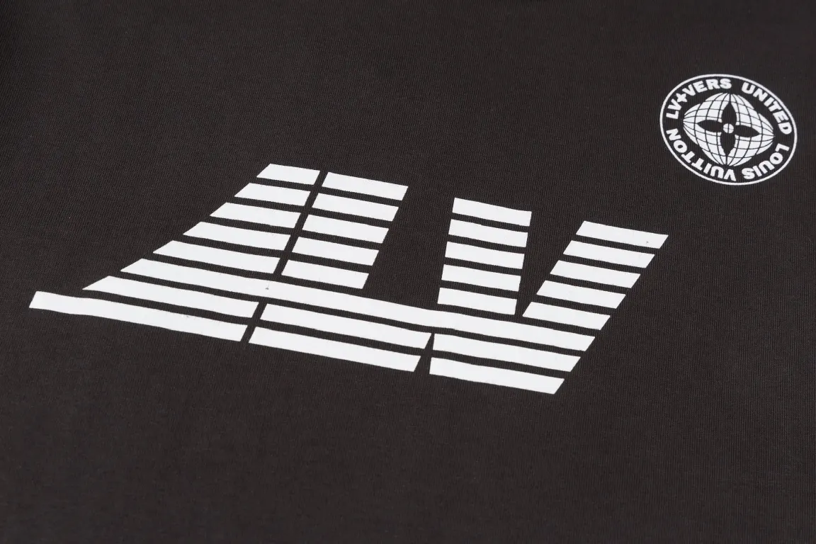 Louis Vuitton Brown Print Cotton Short Sleeve T-Shirt