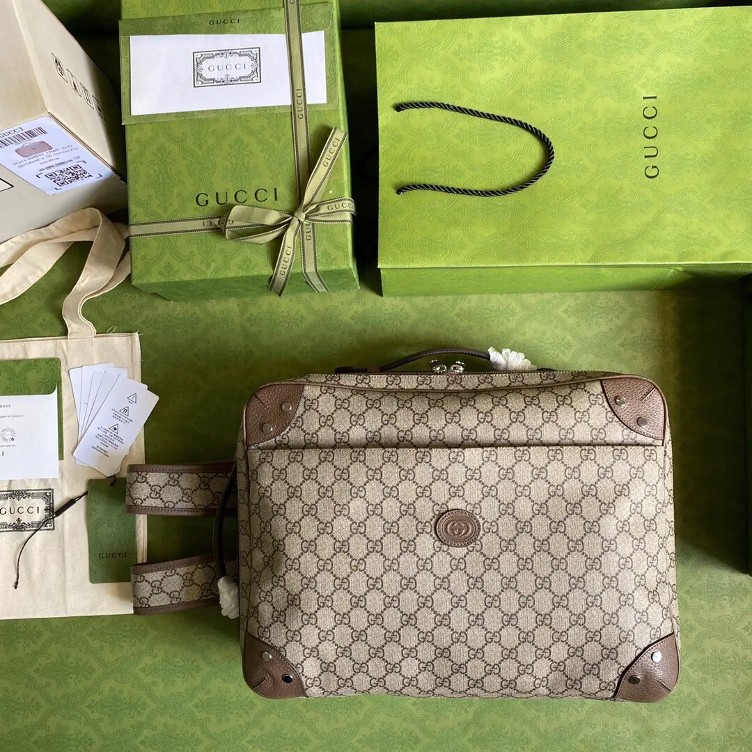 Gucci 黑色 帆布 厂价 收納包 旅行收納款