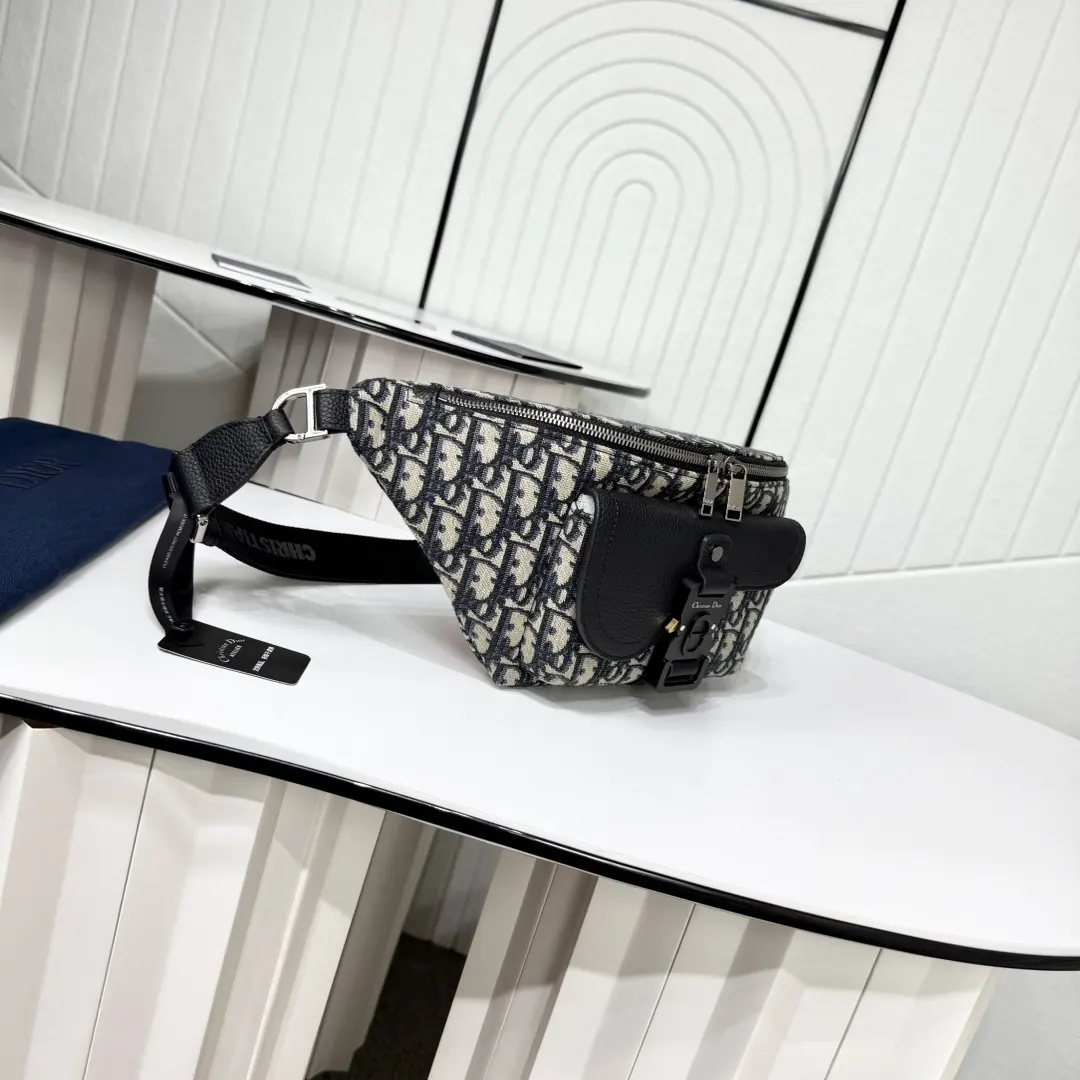 Black Beige Organizer Pouch Travel Leather