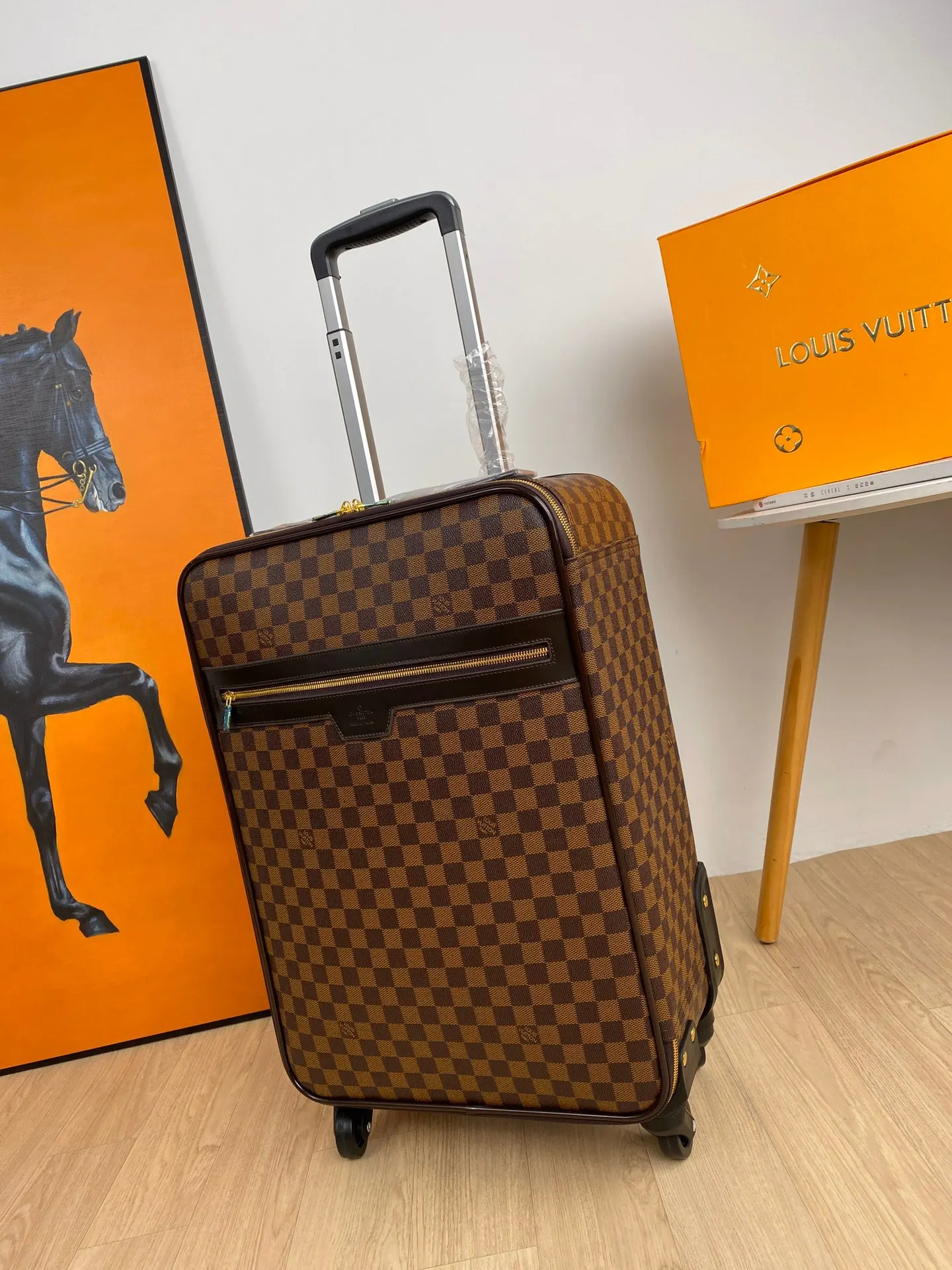 Louis Vuitton Black Monogram Suitcase Travel Lightweight Canvas