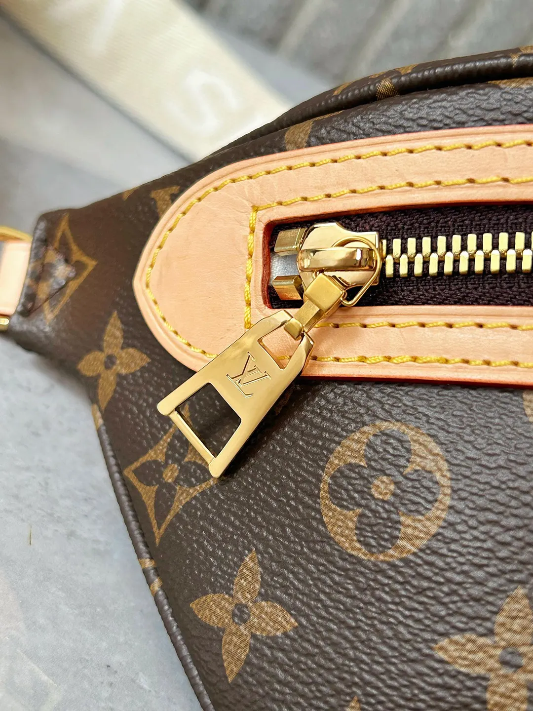 Monogram Belt Bag Casual Leather