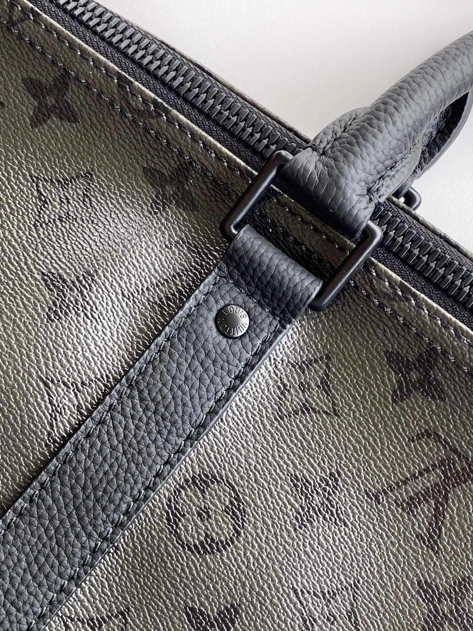 Keepall 灰色 牛皮 旅行袋 大容量旅行款