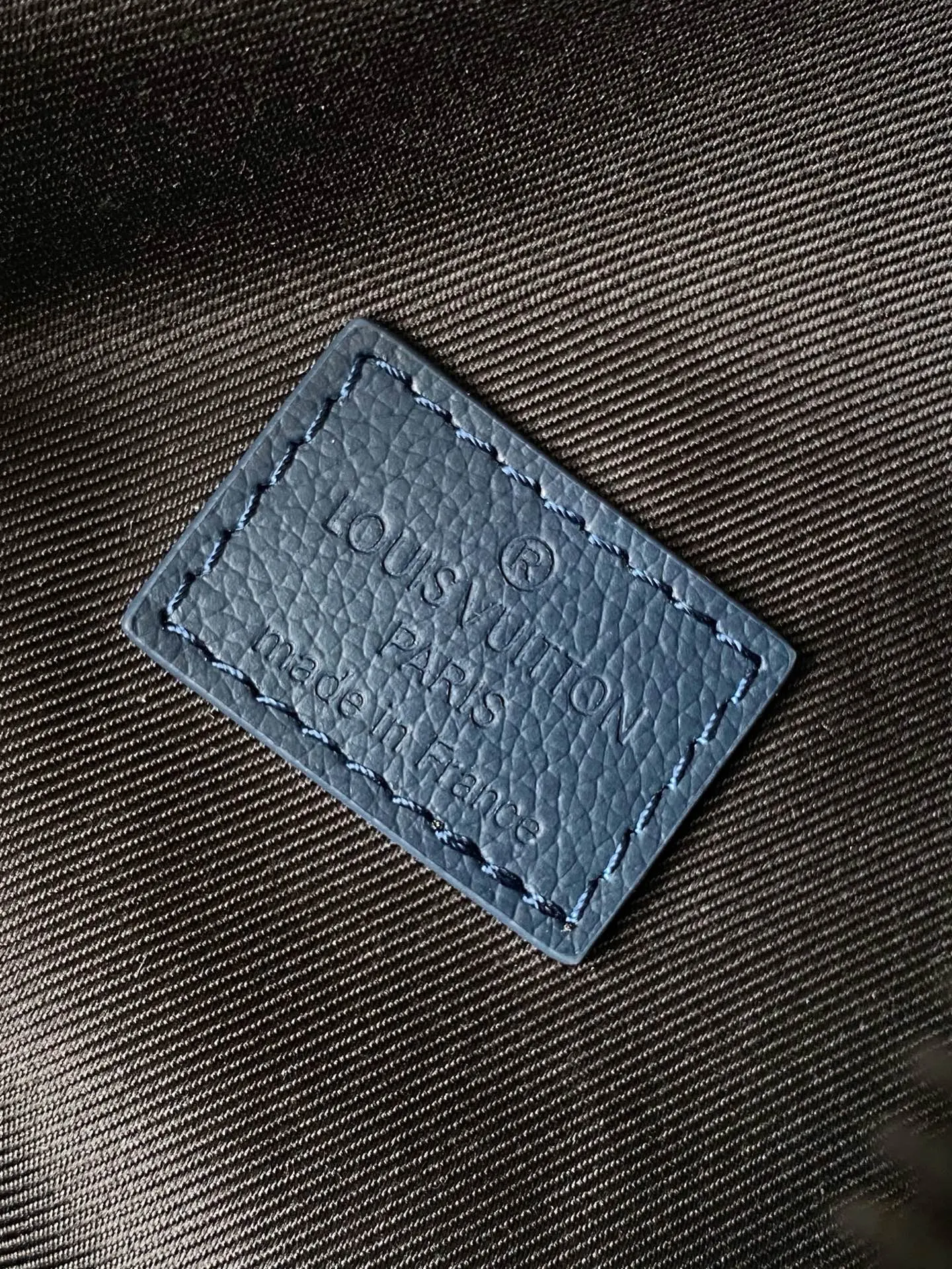 Black Blue Backpack Leather