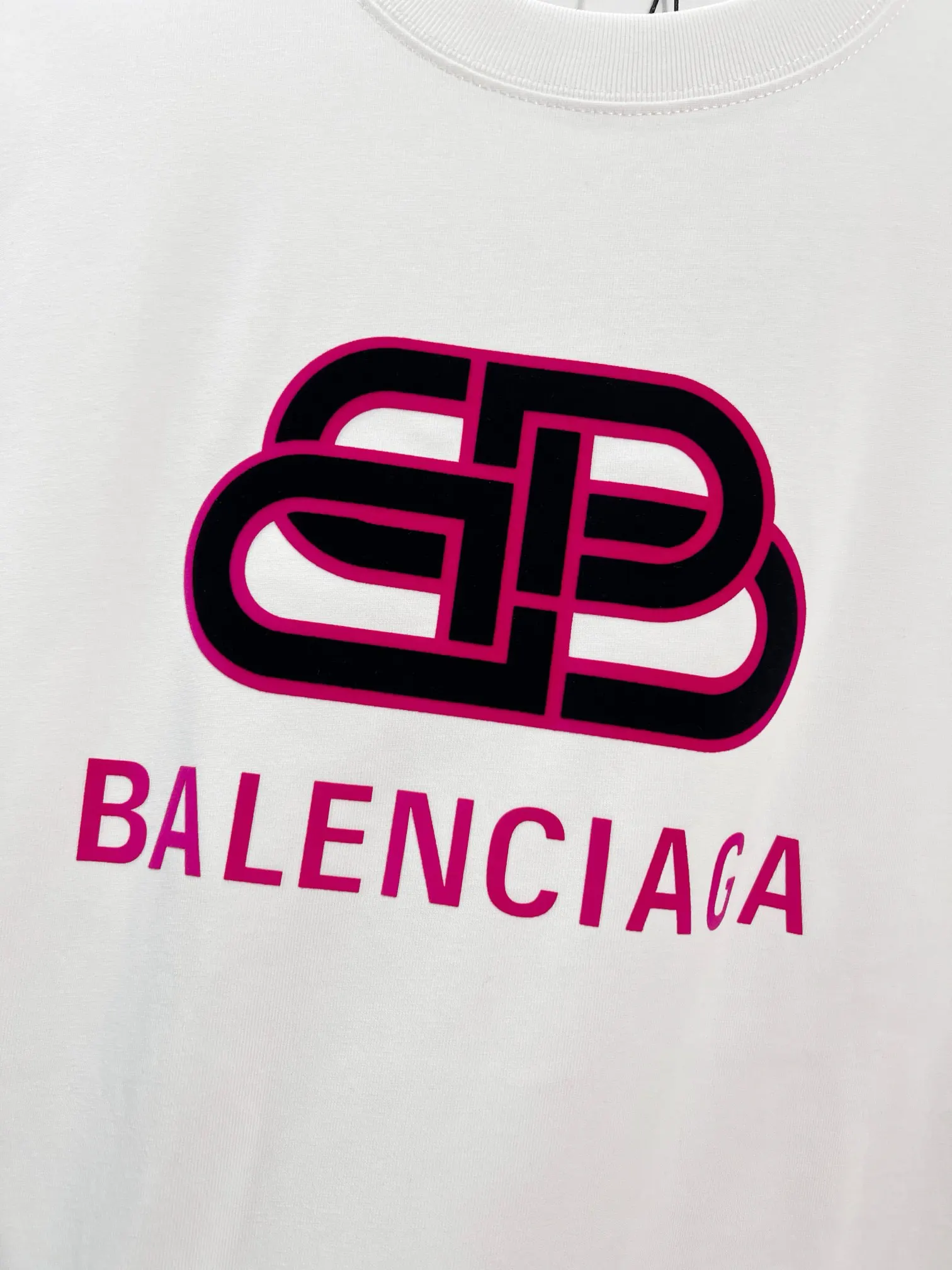 Balenciaga Black Logo Short Sleeve T-Shirt Street