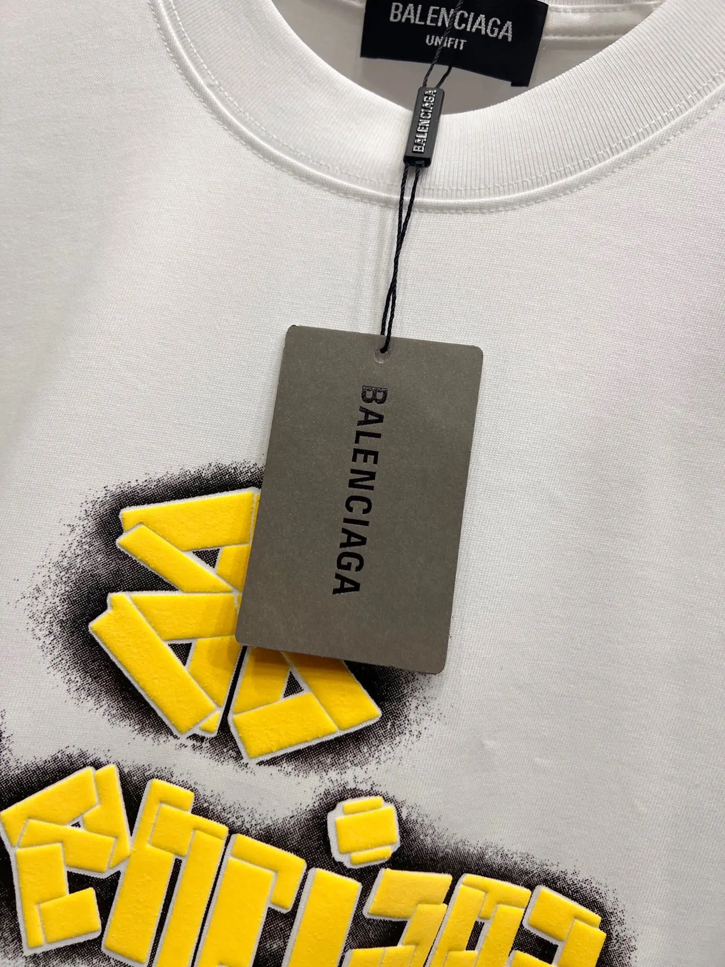 Balenciaga Black Cotton Logo Short Sleeve T-Shirt Loose