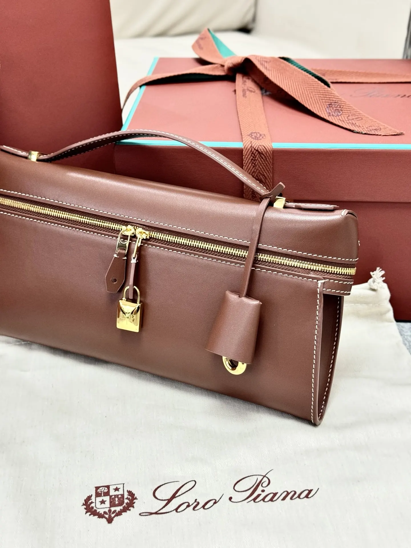 Brown Clutch Bag Leather