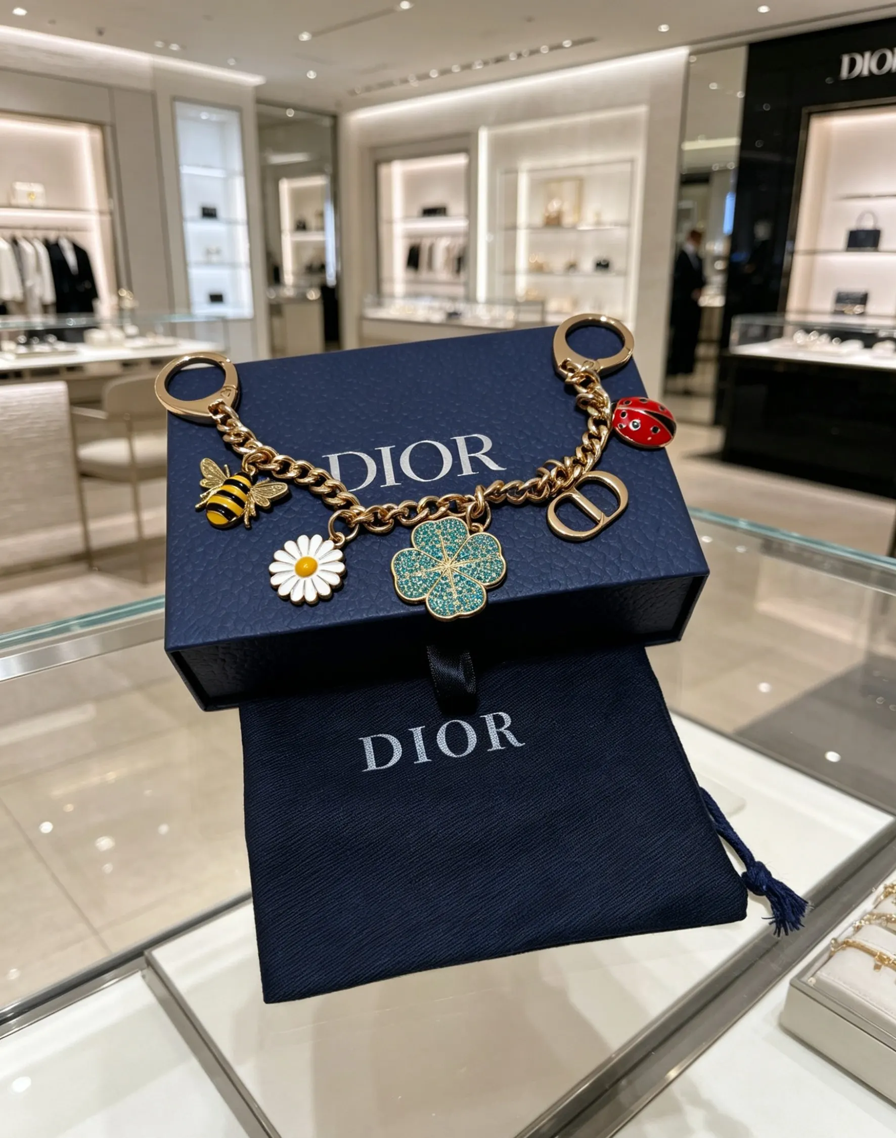 Dior Lady Dior Lady Bag Charm Keychain