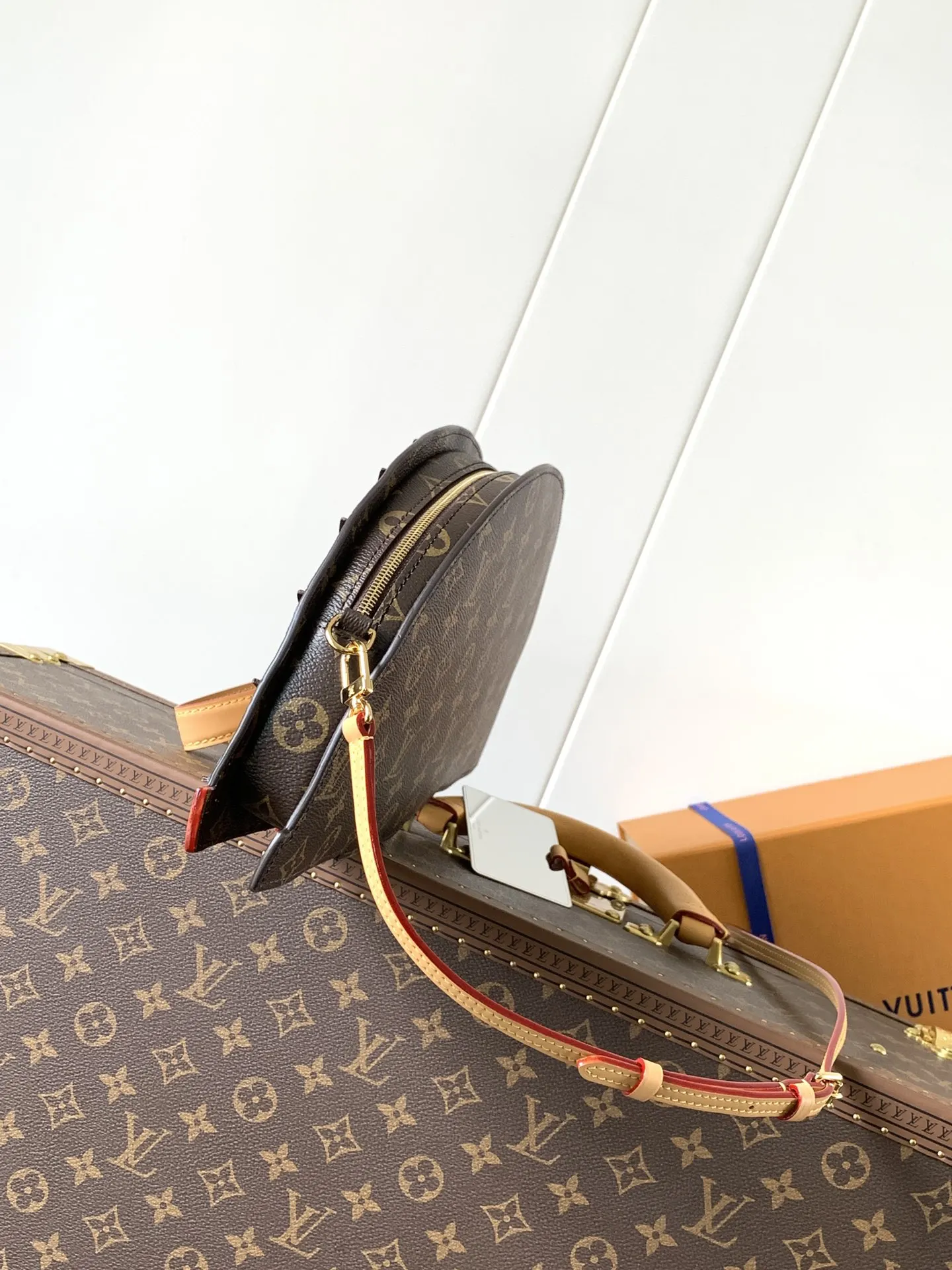 LV 牛皮 Fan 手袋取材 Mo收纳包 旅行收纳款