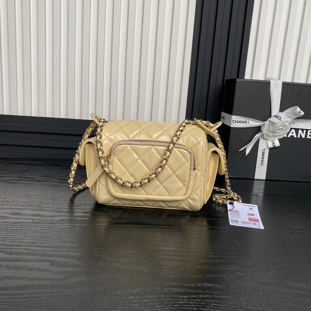Gold Chain Bag Leather