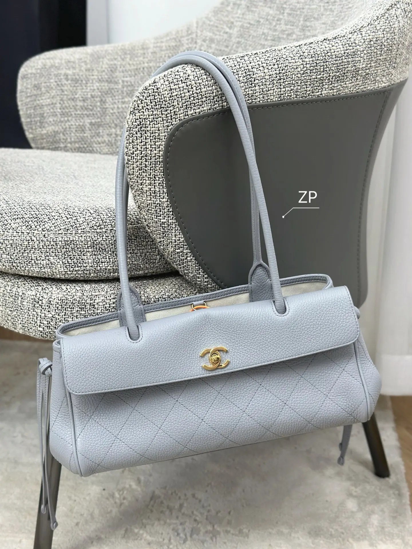 Chanel Cowhide Tote Shopping Bag Hand Held Shoulder Image 9 Chanel Cowhide Tote Shopping Bag Hand Held Shoulder Image 9
