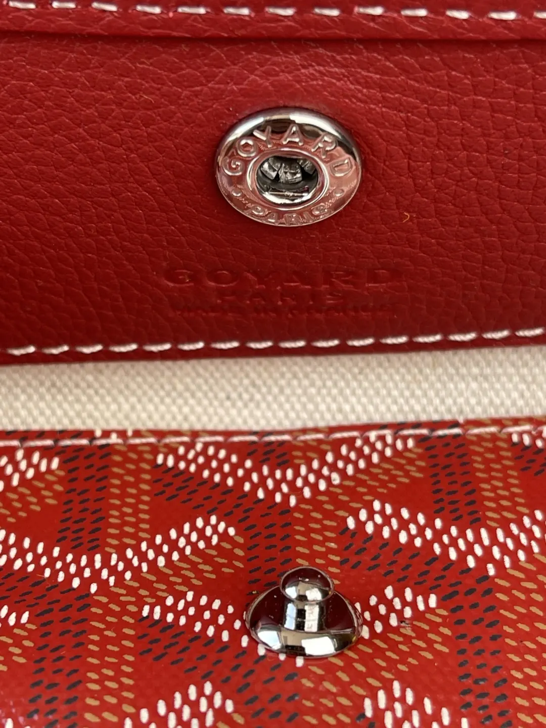 Goyard Red Hobo Shoulder Bag Vintage