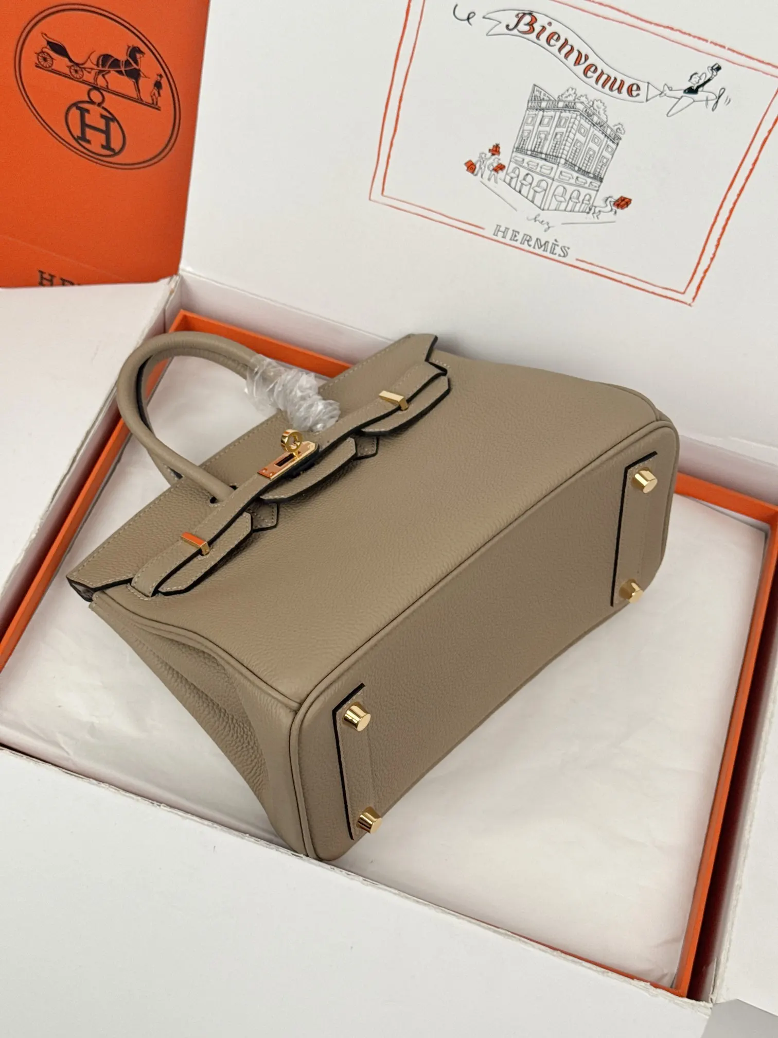 Birkin 小牛皮 togo 小牛皮 风衣灰 手提包 通勤手提款