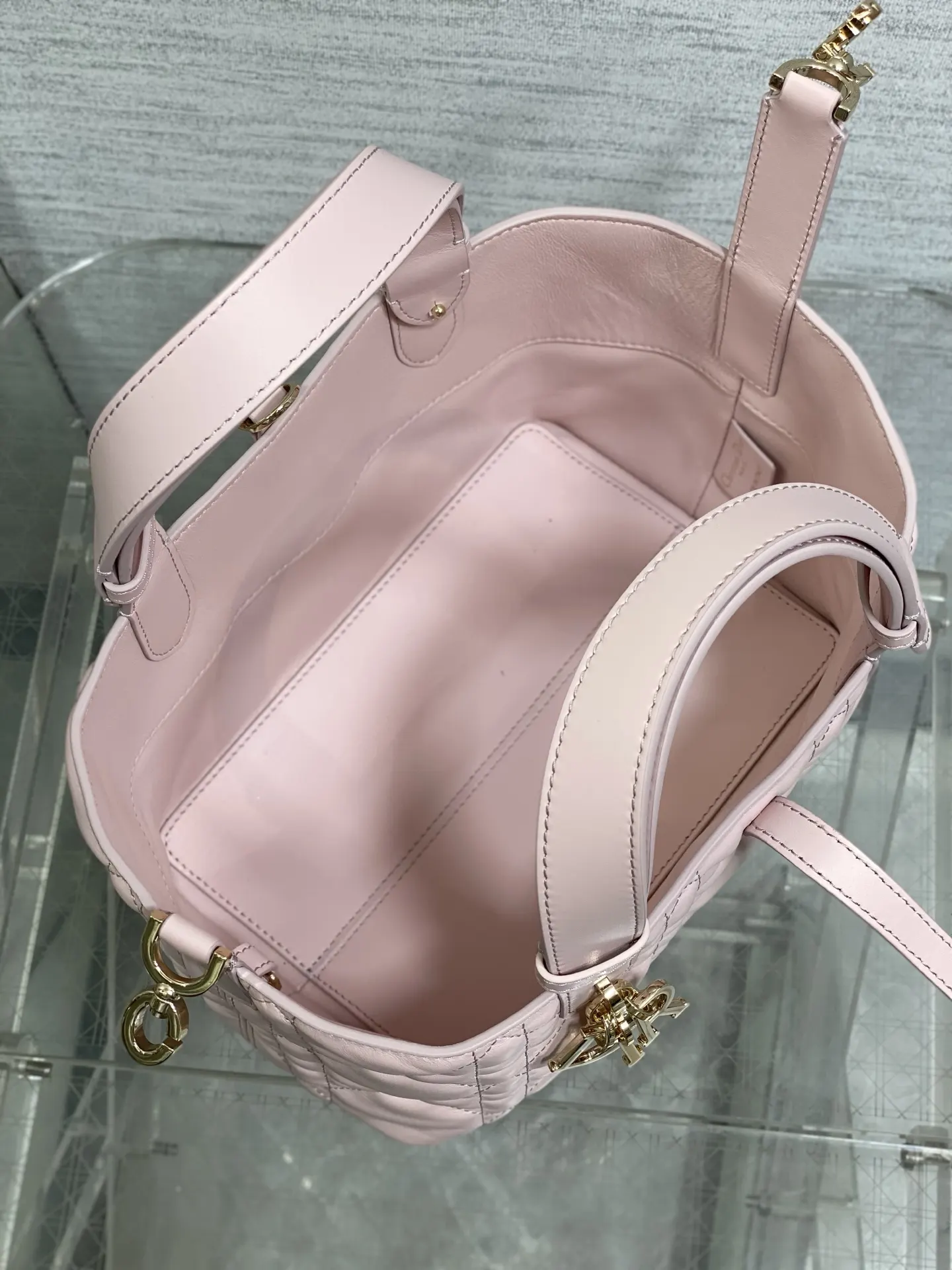Dior Toujours 粉色小牛皮手袋 手提斜挎