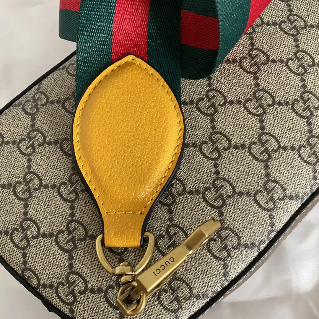 Gucci GG Supreme Ophidia 老花链条包 日常搭配