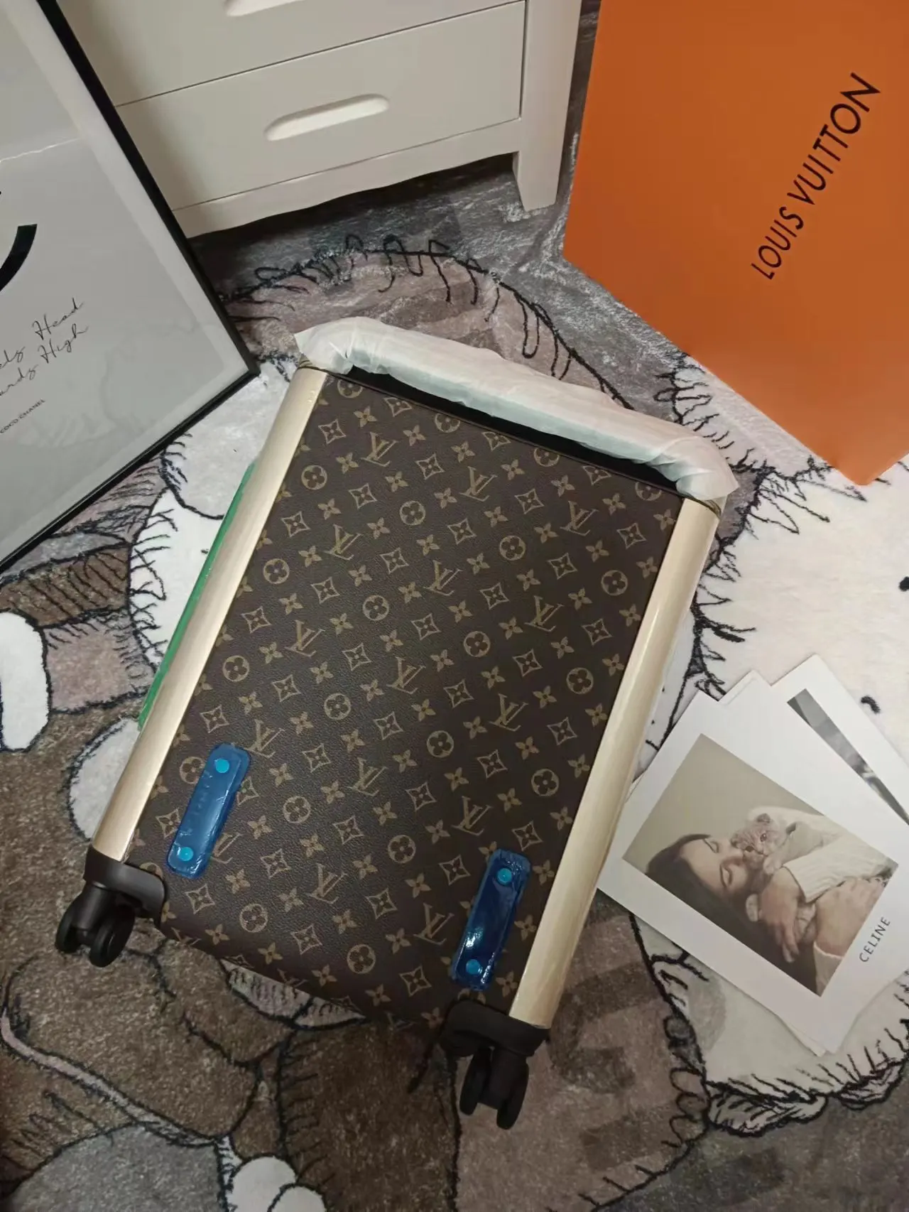 老花 綠色 新顏色 老花 綠色包脚 新顏色 老花 綠色包脚 行李箱 旅行拉杆款 輕便出行款