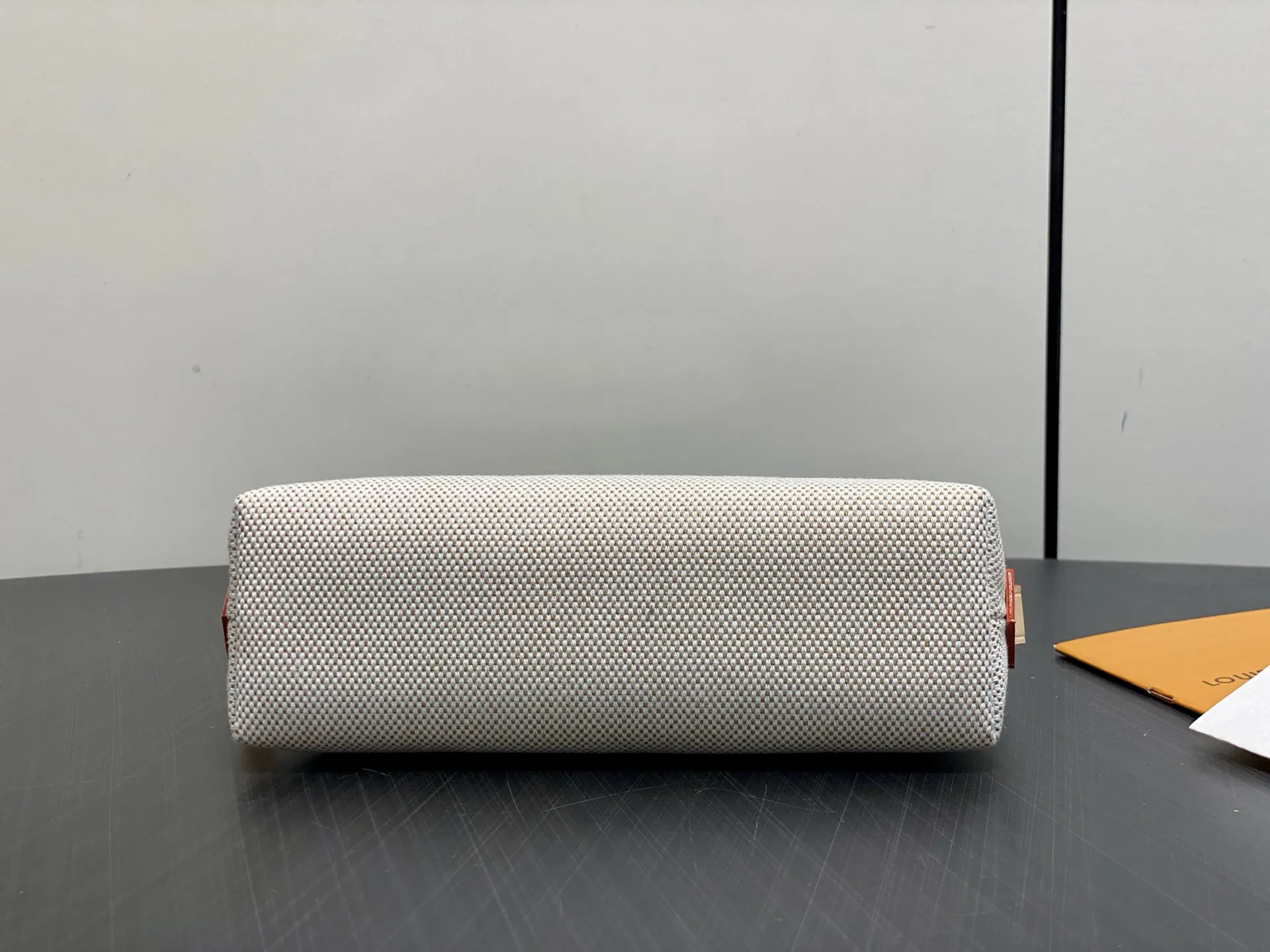 Red Blue Cosmetic Pouch Leather