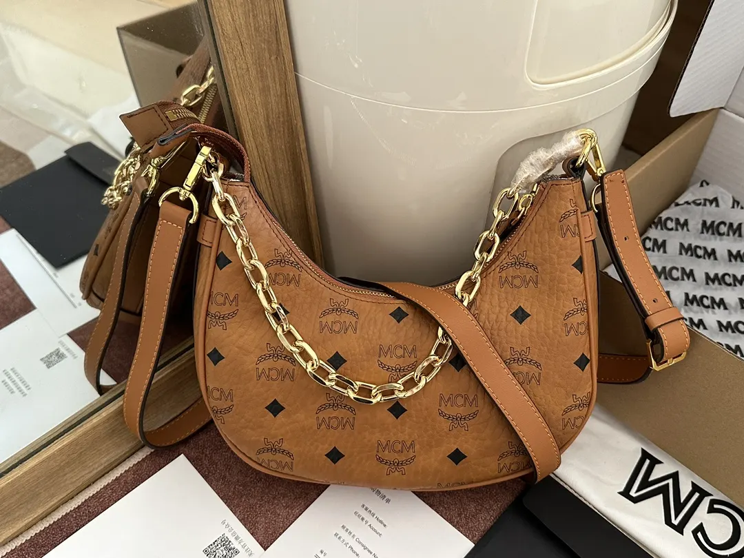Hobo 牛皮 MCM 月牙包 Aren Visetos半月形H 腋下包 復古腋下背款