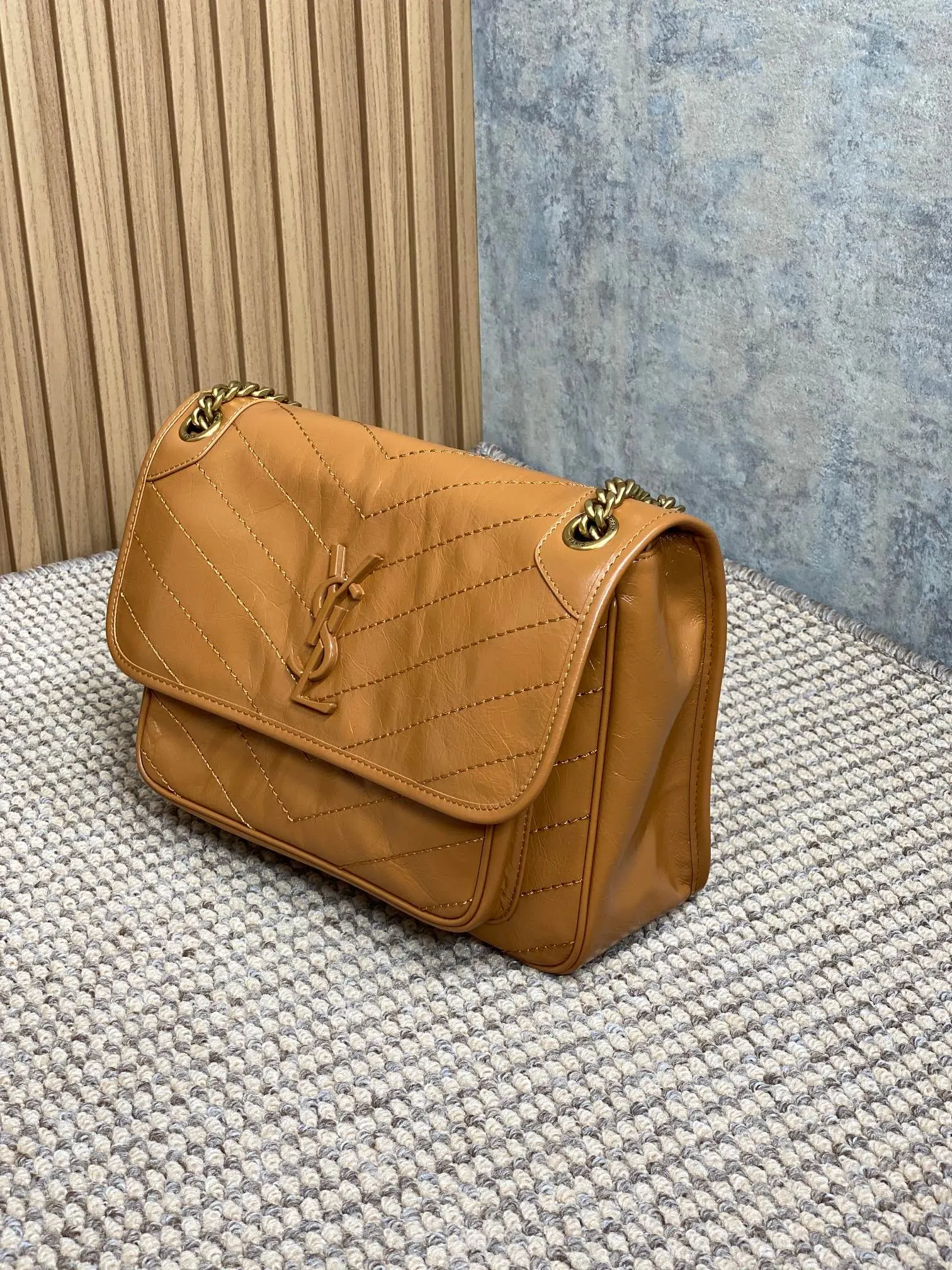 Brown Hobo Shoulder Bag Vintage