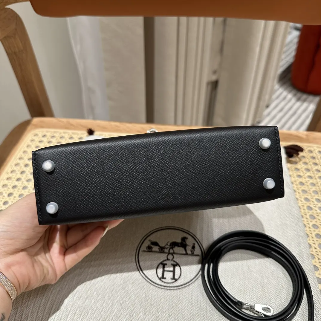 Hermès Kelly Mini Black Epsom Crossbody Bag