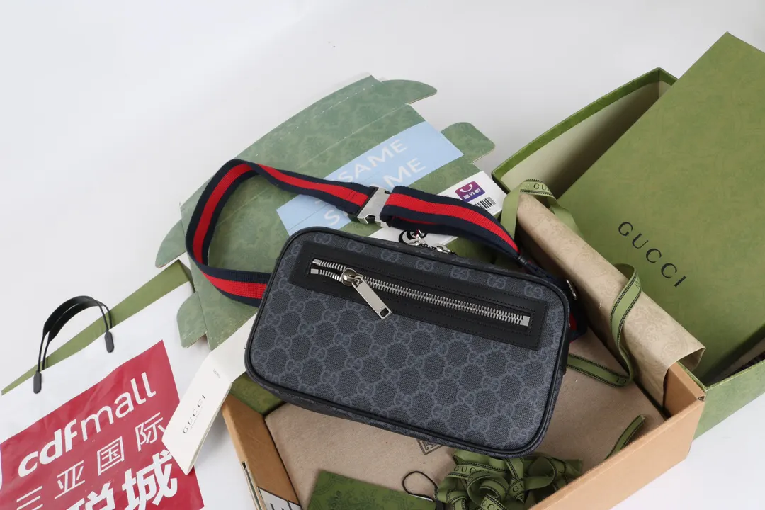 Black Belt Bag Casual Leather