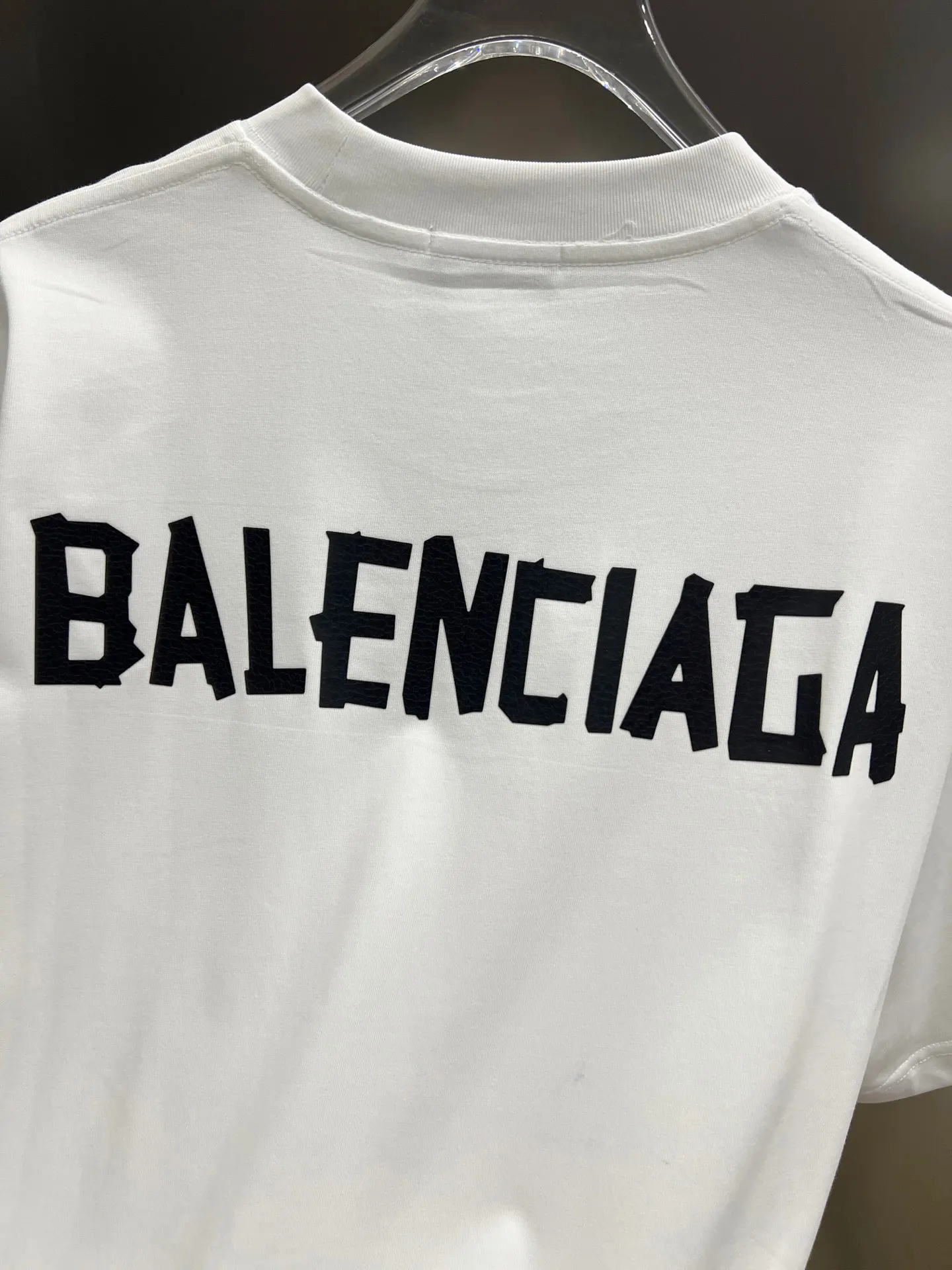 Balenciaga 黑色 纯棉 Logo 短袖T恤 宽松休闲
