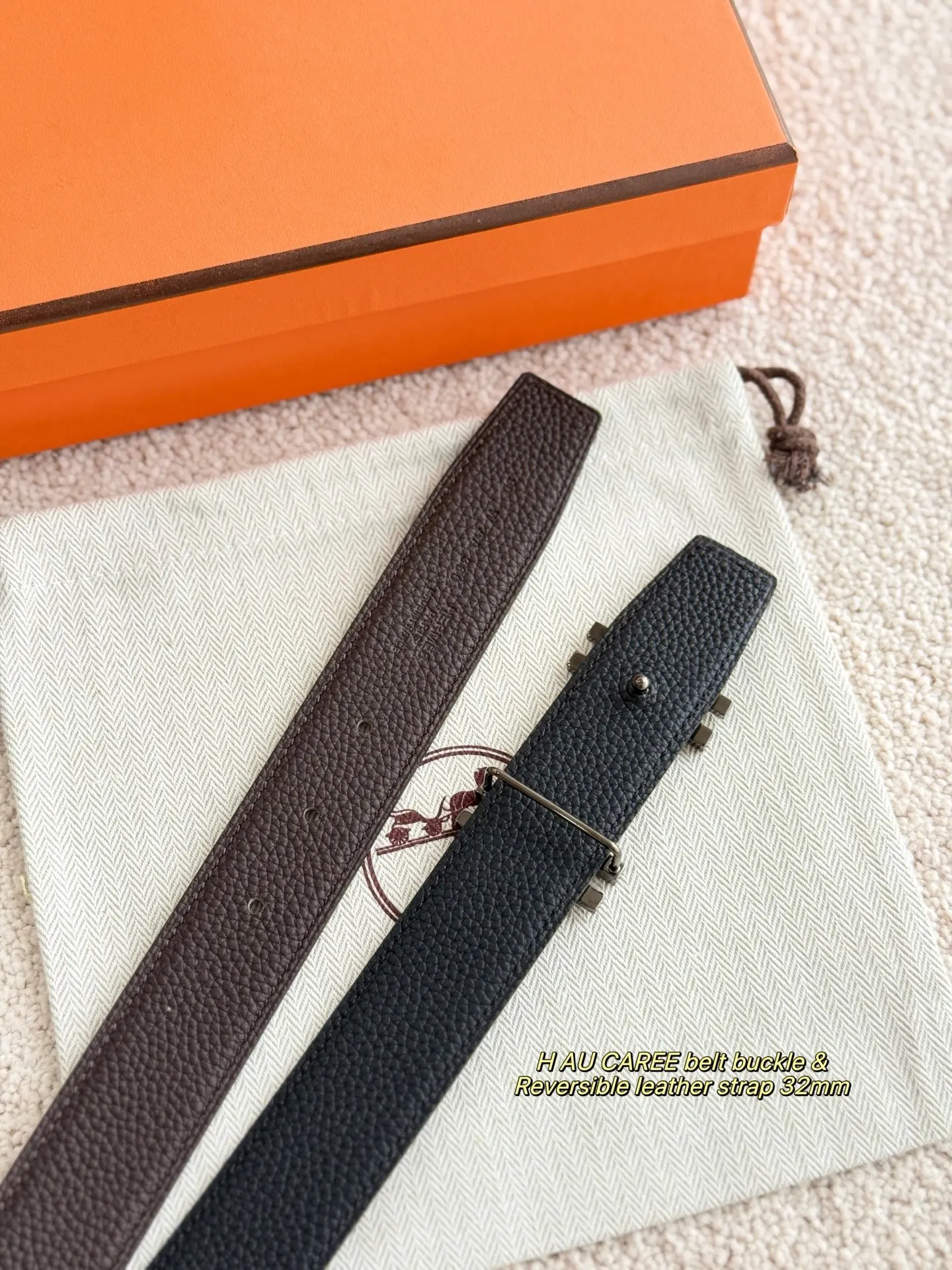 Hermès Togo牛皮 腰带 精致配饰
