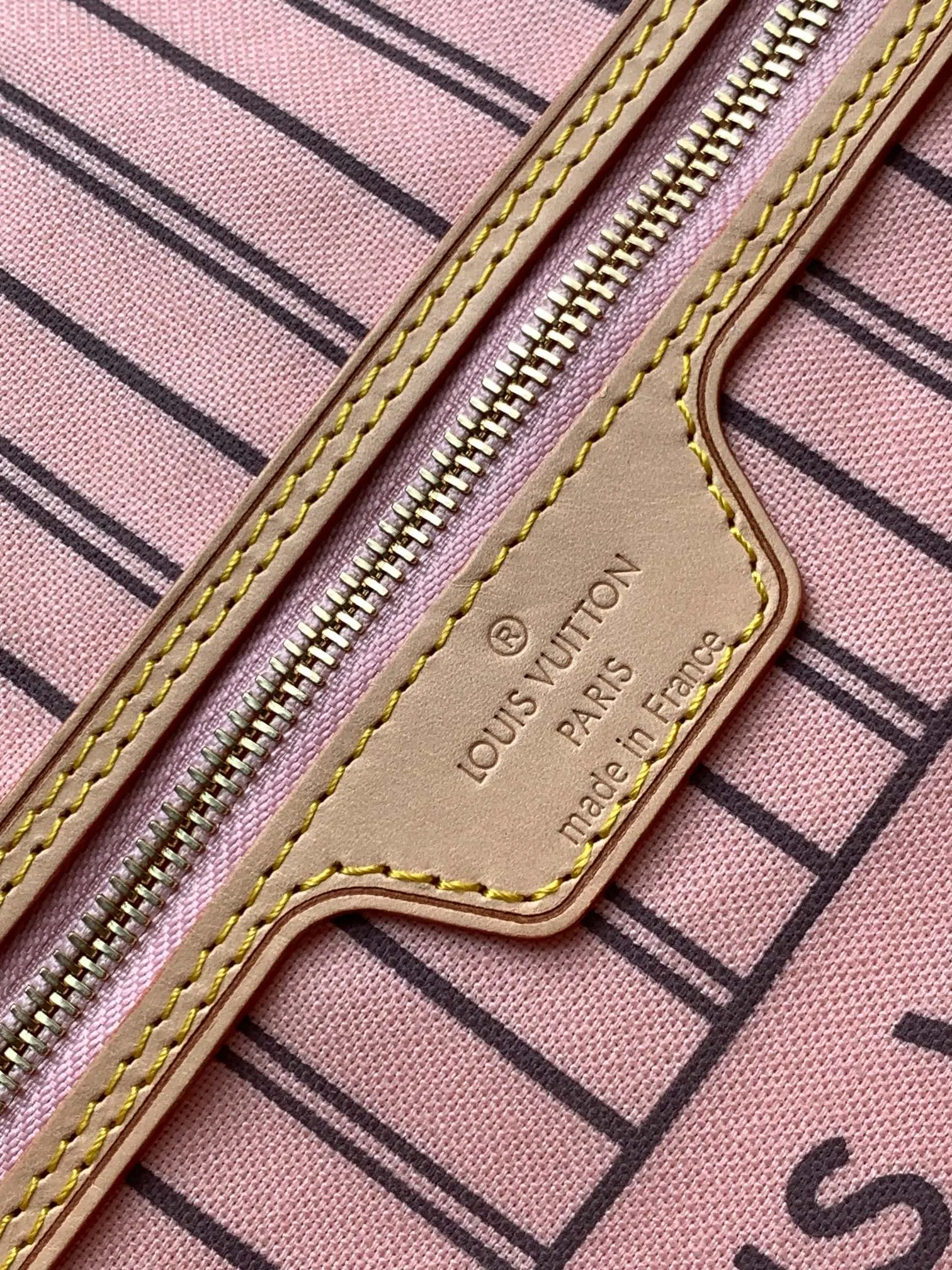LV Neverfull 老花 金色 牛皮 手拿包 精致手拿款