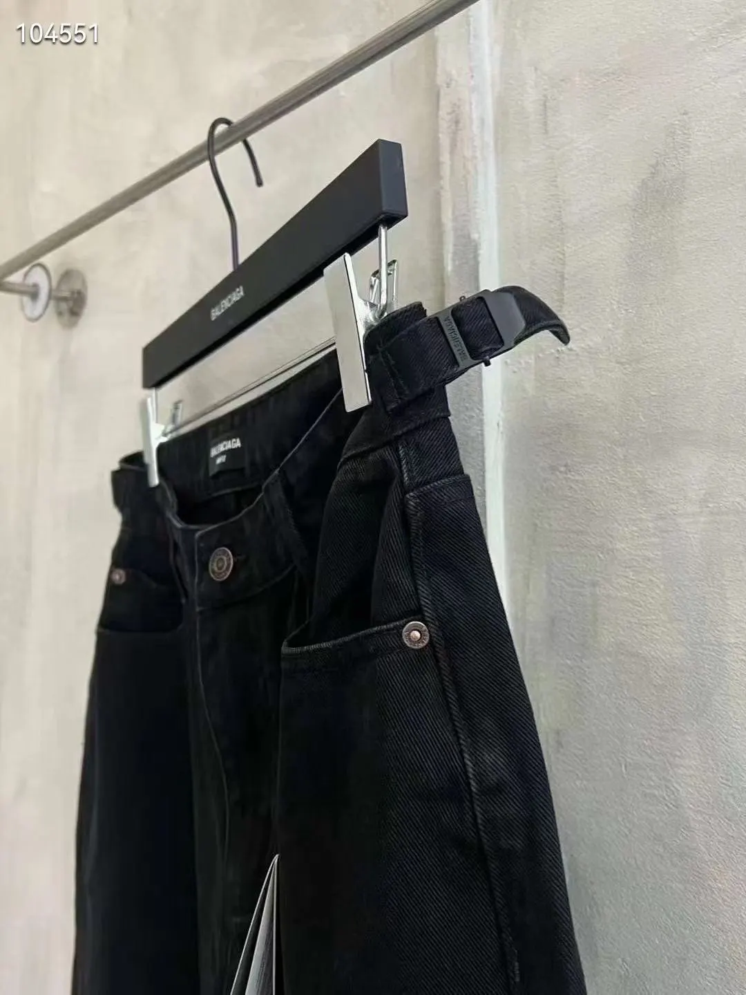 Balenciaga 24SS 黑色 牛仔 褲子