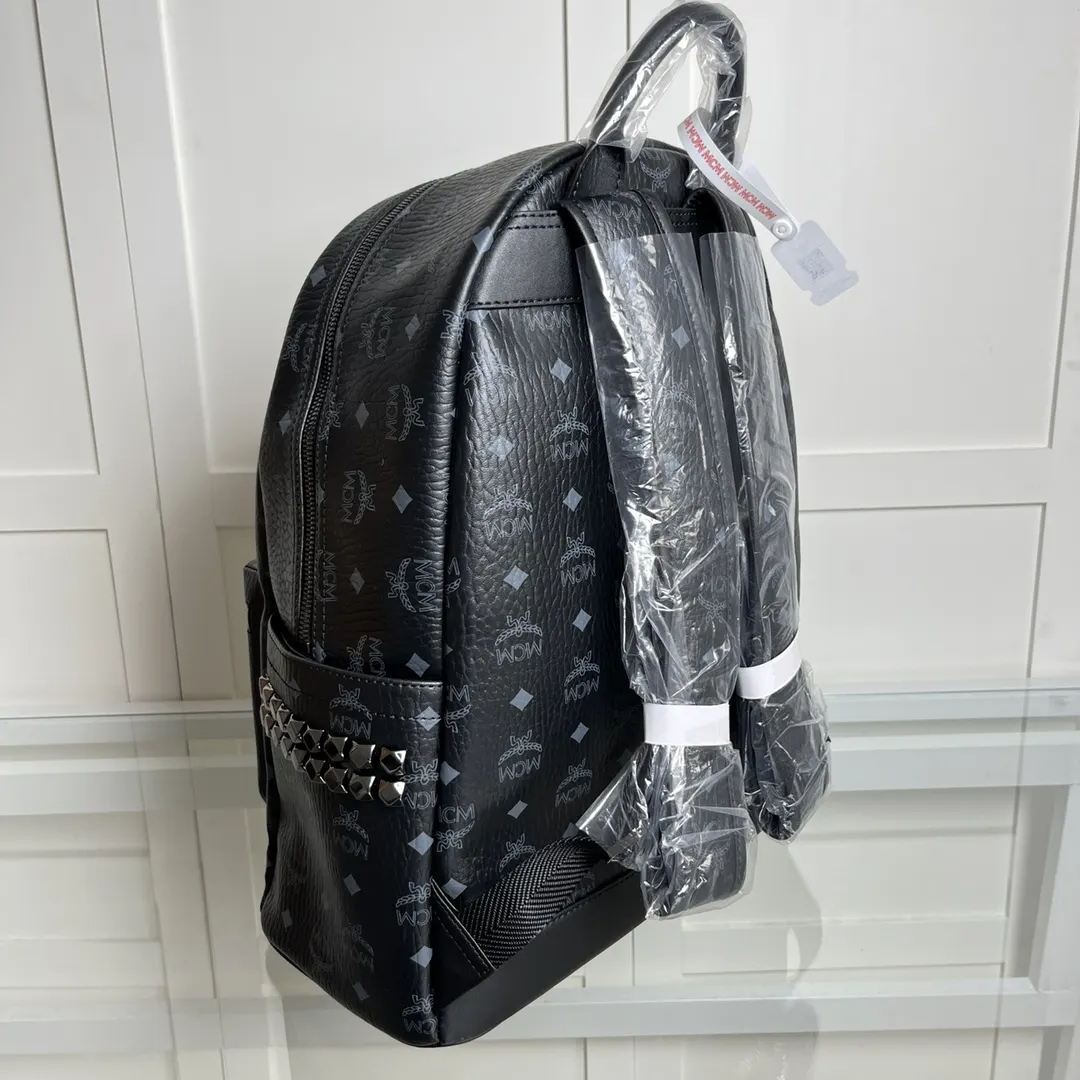 Black Monogram Backpack