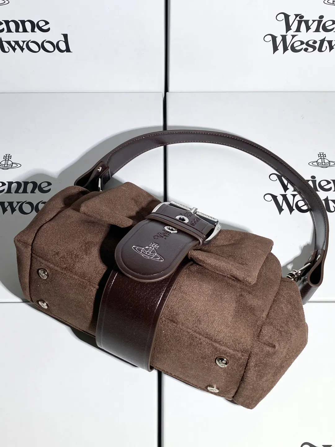 Brown Hobo Shoulder Bag Vintage