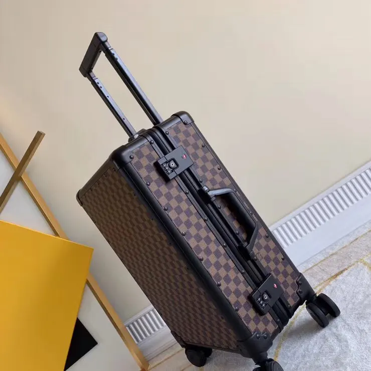黑色 老花 v驴牌行李箱 拉杆箱 時尚新宠 復古 旅行拉杆款 輕便出行款