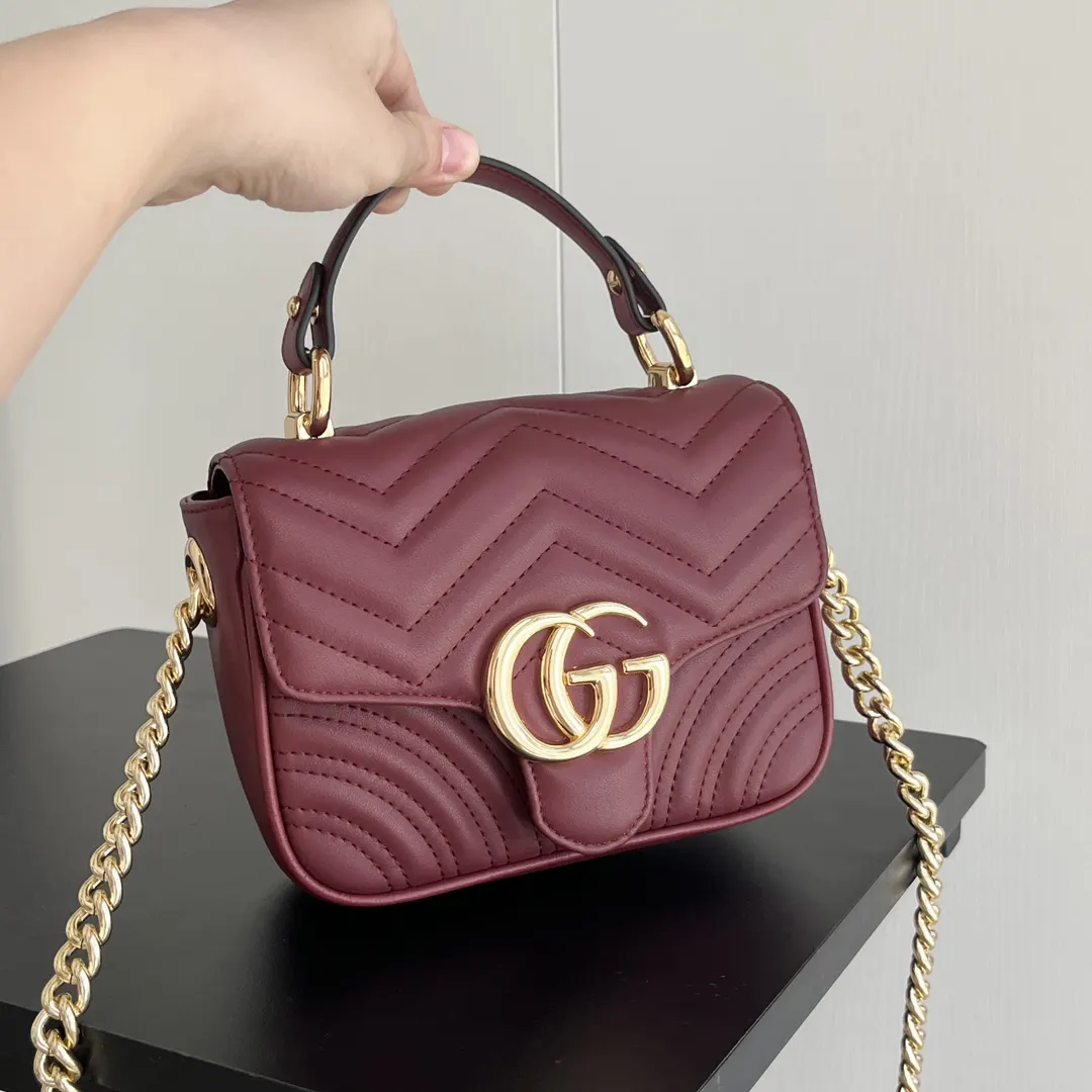 Gucci Marmont Quilted Leather Chain Bag Shoulder and Crossbody Wear Image 9 Gucci Marmont Quilted Leather Chain Bag Shoulder and Crossbody Wear Image 9