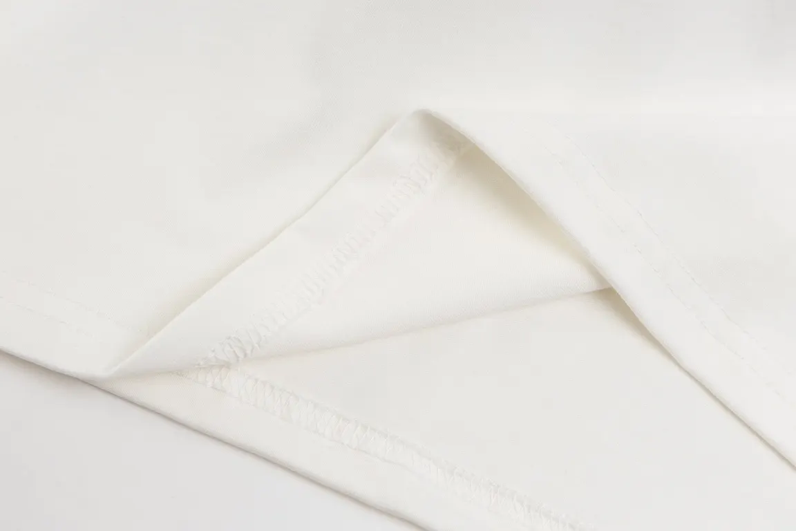 Louis Vuitton 24SS White Denim Embroidered T-Shirt