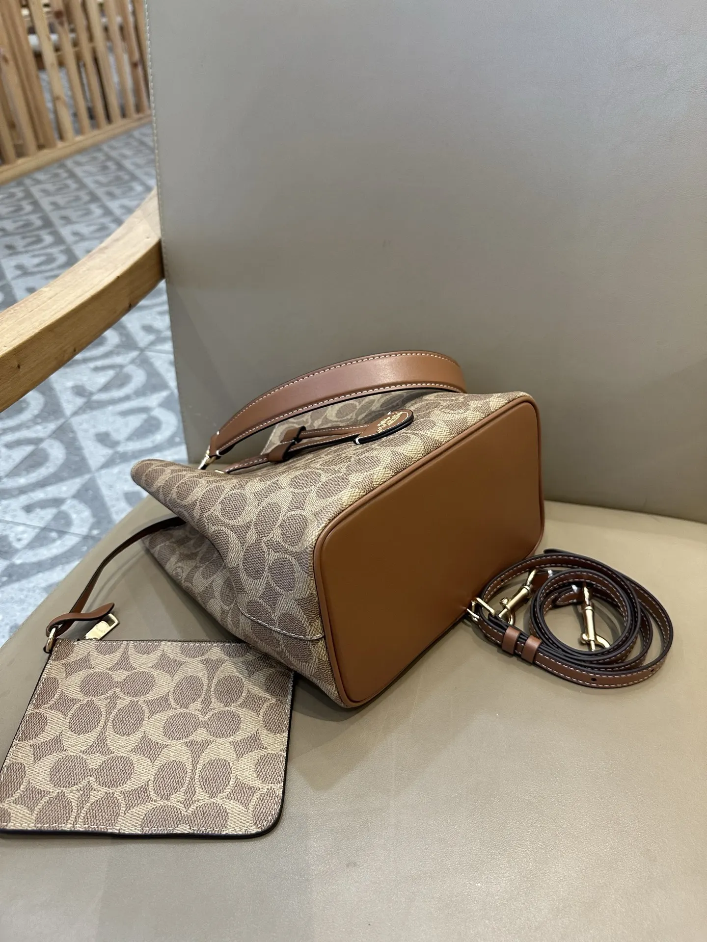 Monogram Hobo Shoulder Bag Vintage