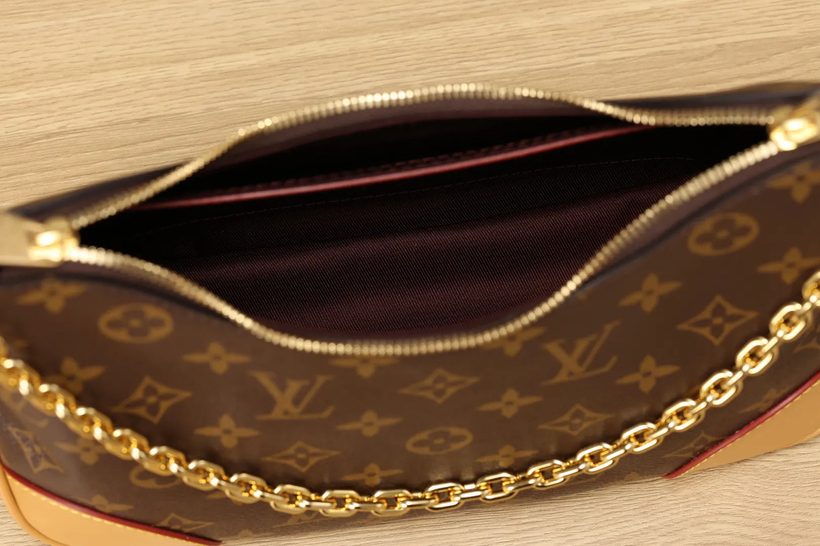 Brown Chain Bag Leather