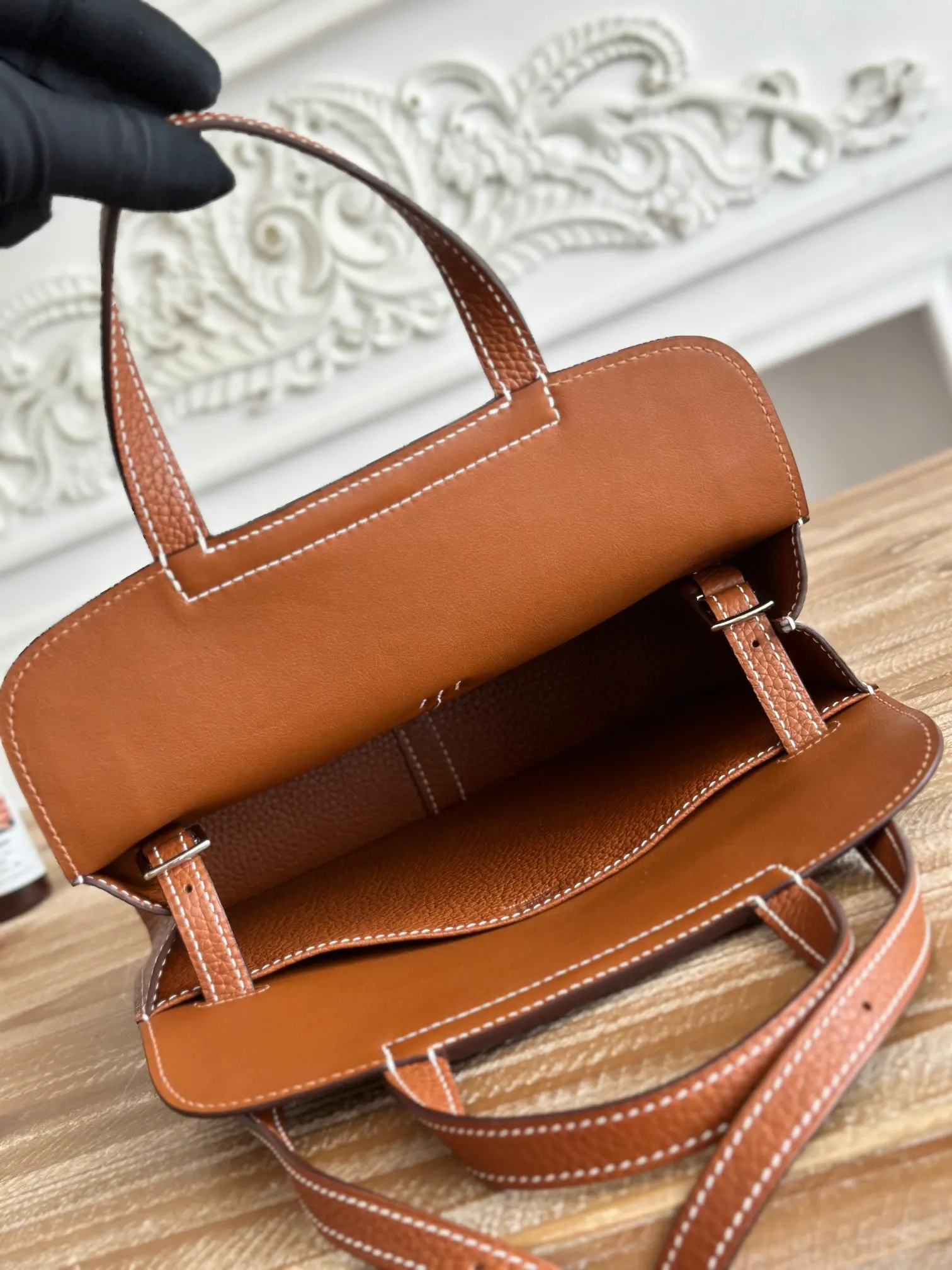 Hermès Halzan 金棕 Togo牛皮 手拿包 25cm 晚宴通勤